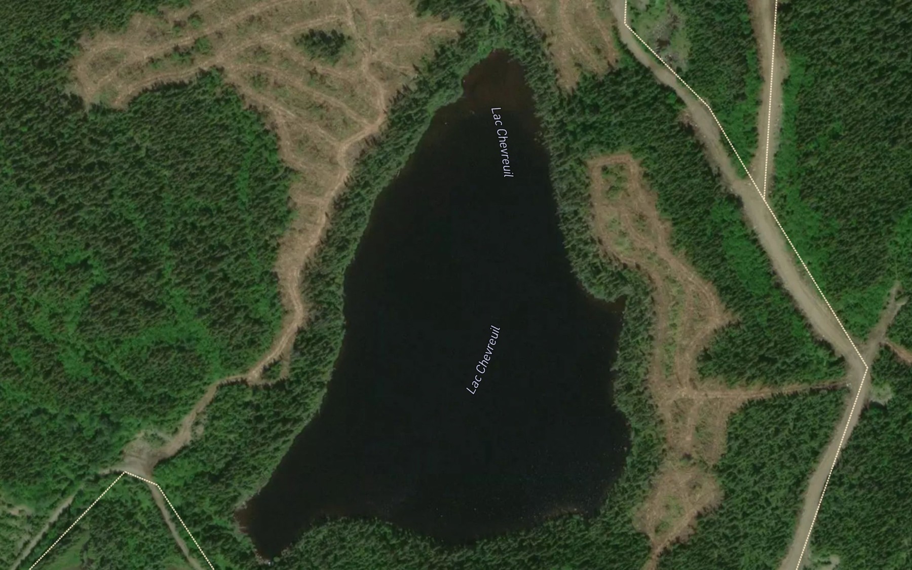 Satellite map of the Lac Chevreuil