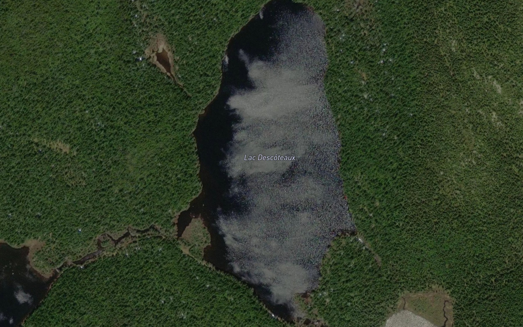 Satellite map of the Lac Descoteaux