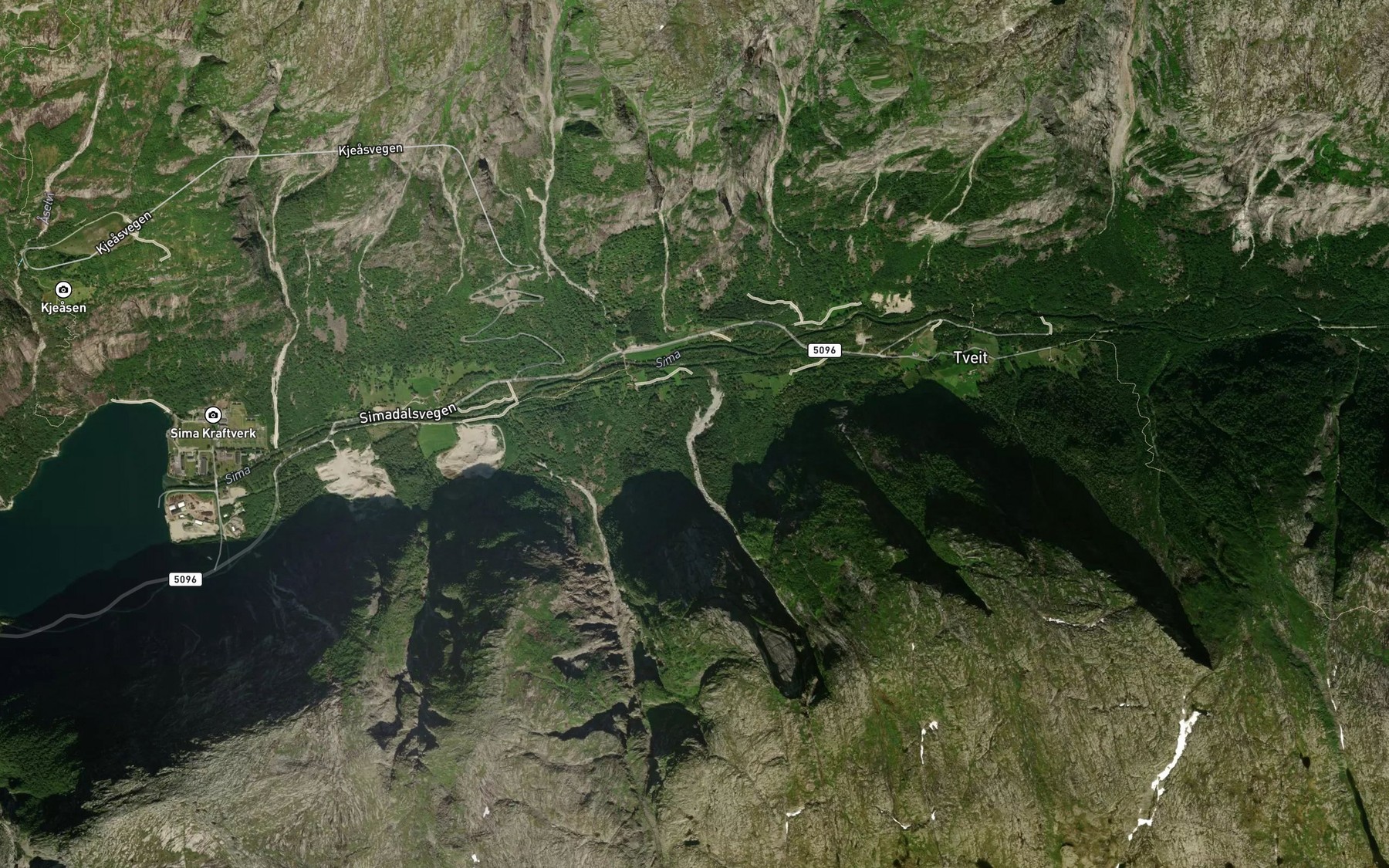 Satellite map of the Selgjerbekken