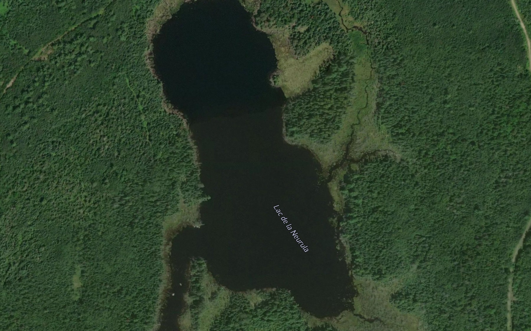 Satellite map of the Lac de la Neurula