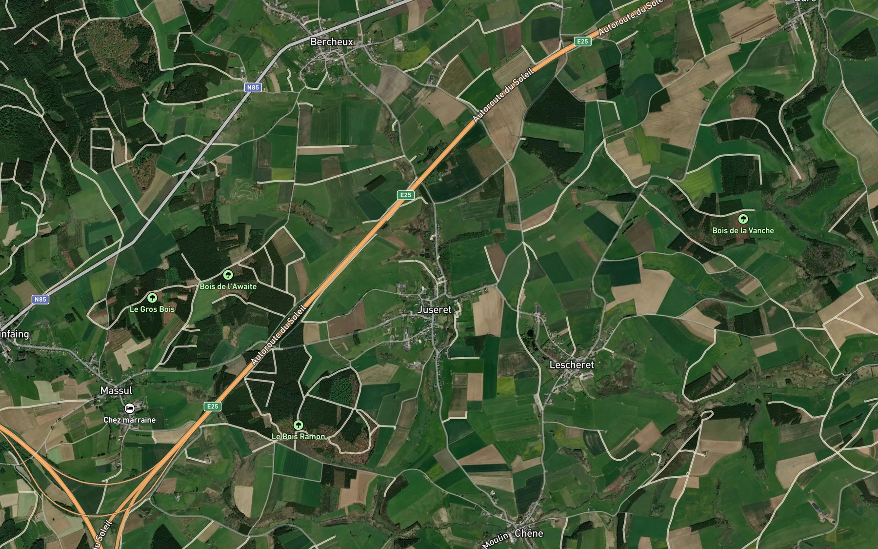Satellite map of the Menubois