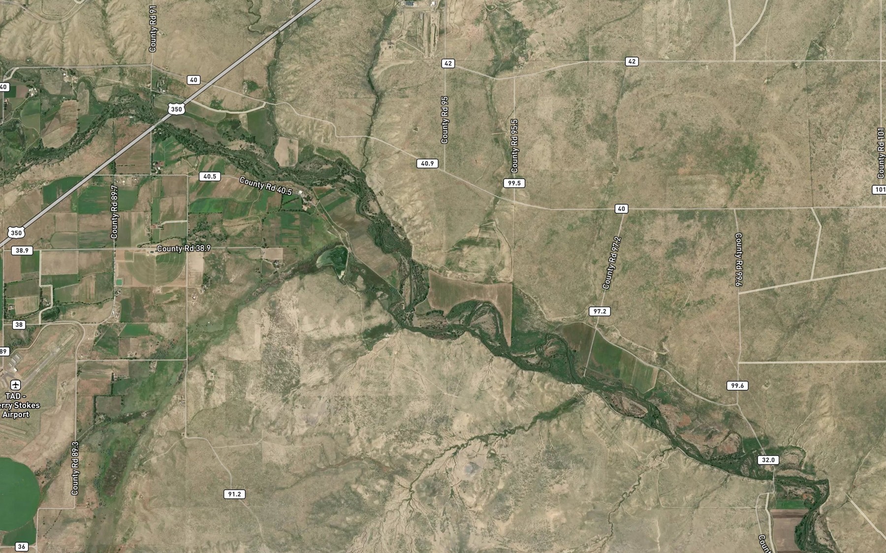 Satellite map of the Burns and Duncan Ditch Number 10