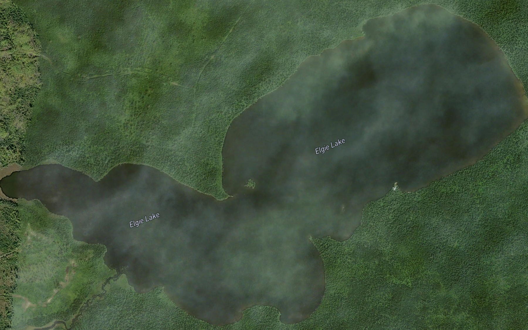 Satellite map of the Elgie Lake