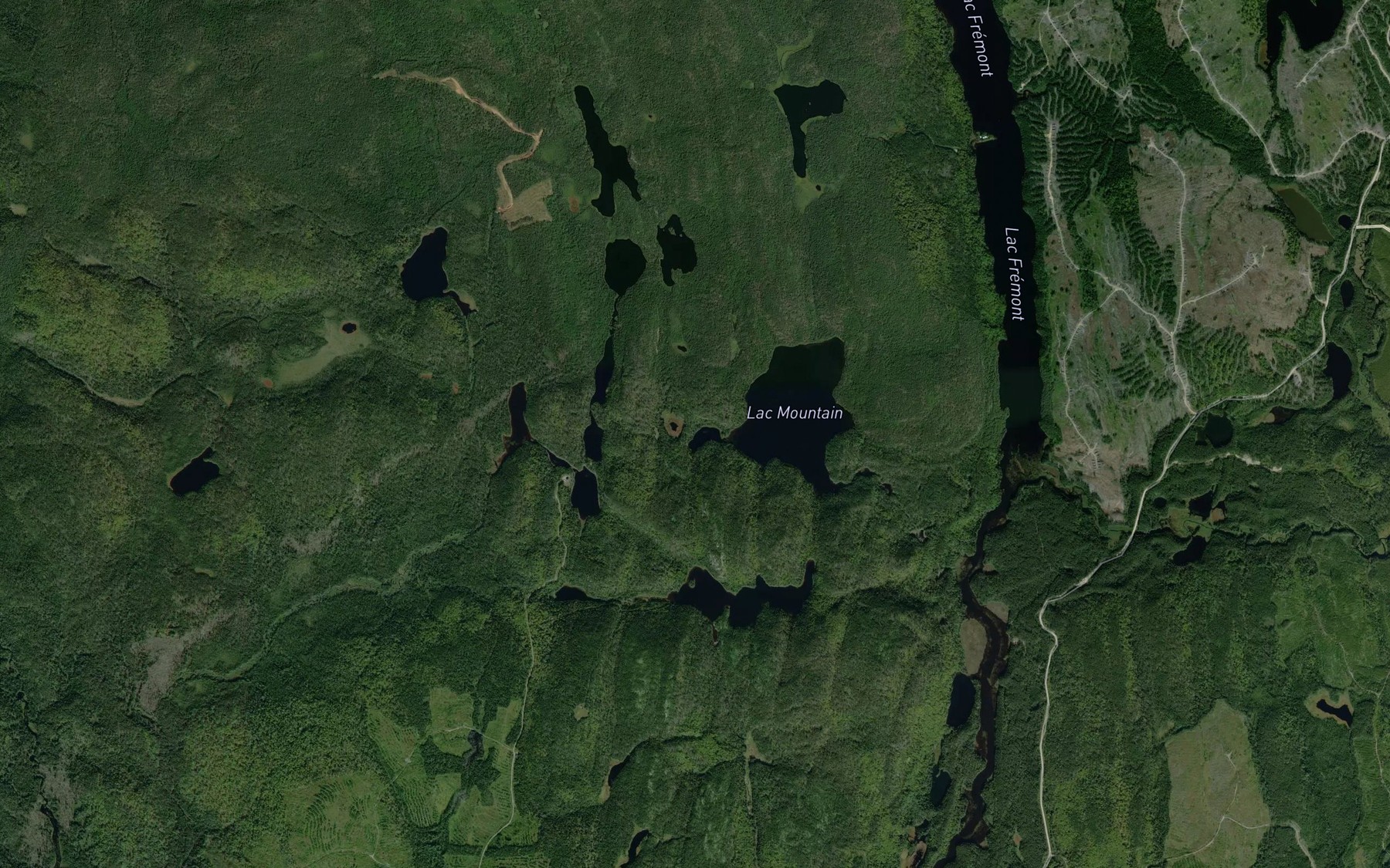 Satellite map of the Lac Hunt