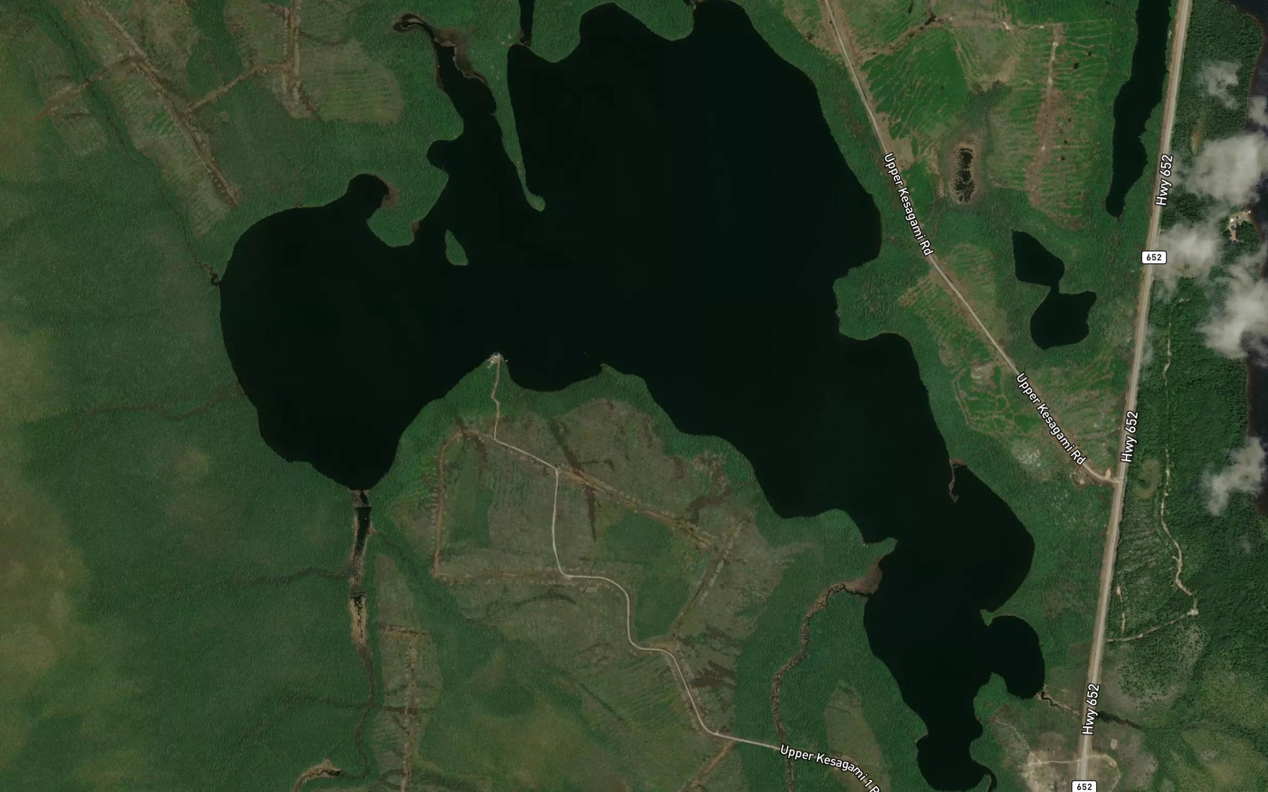Satellite map of the Upper Kesagami Lake