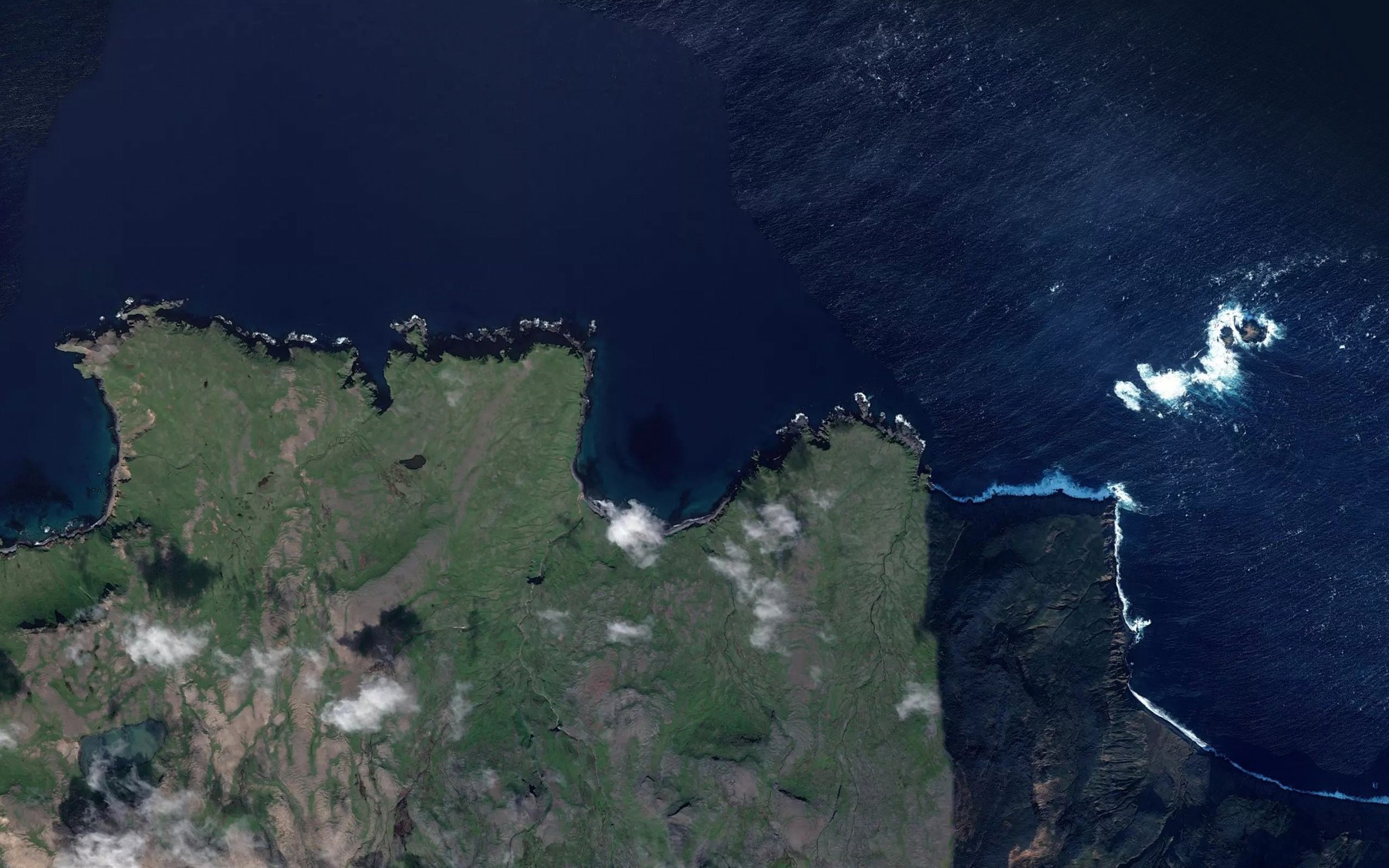Satellite map of the Skiff Cove