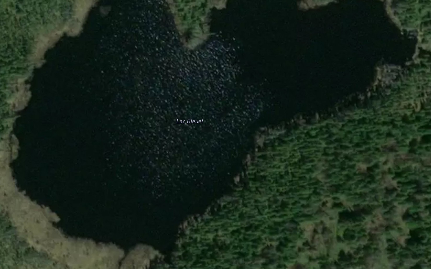 Satellite map of the Lac Bleuet