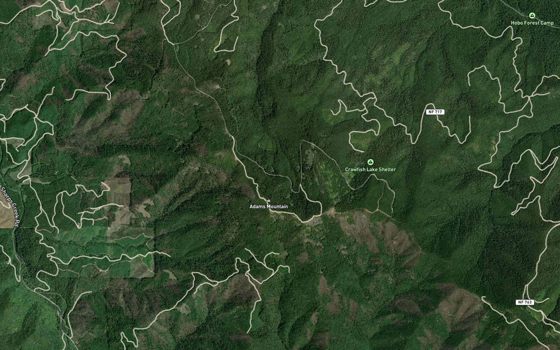 Satellite map of the Pucker Spring