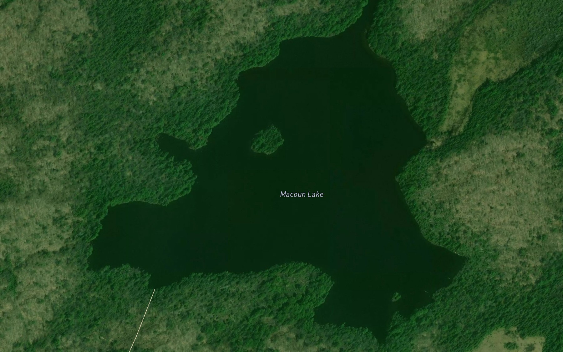 Satellite map of the Macoun Lake