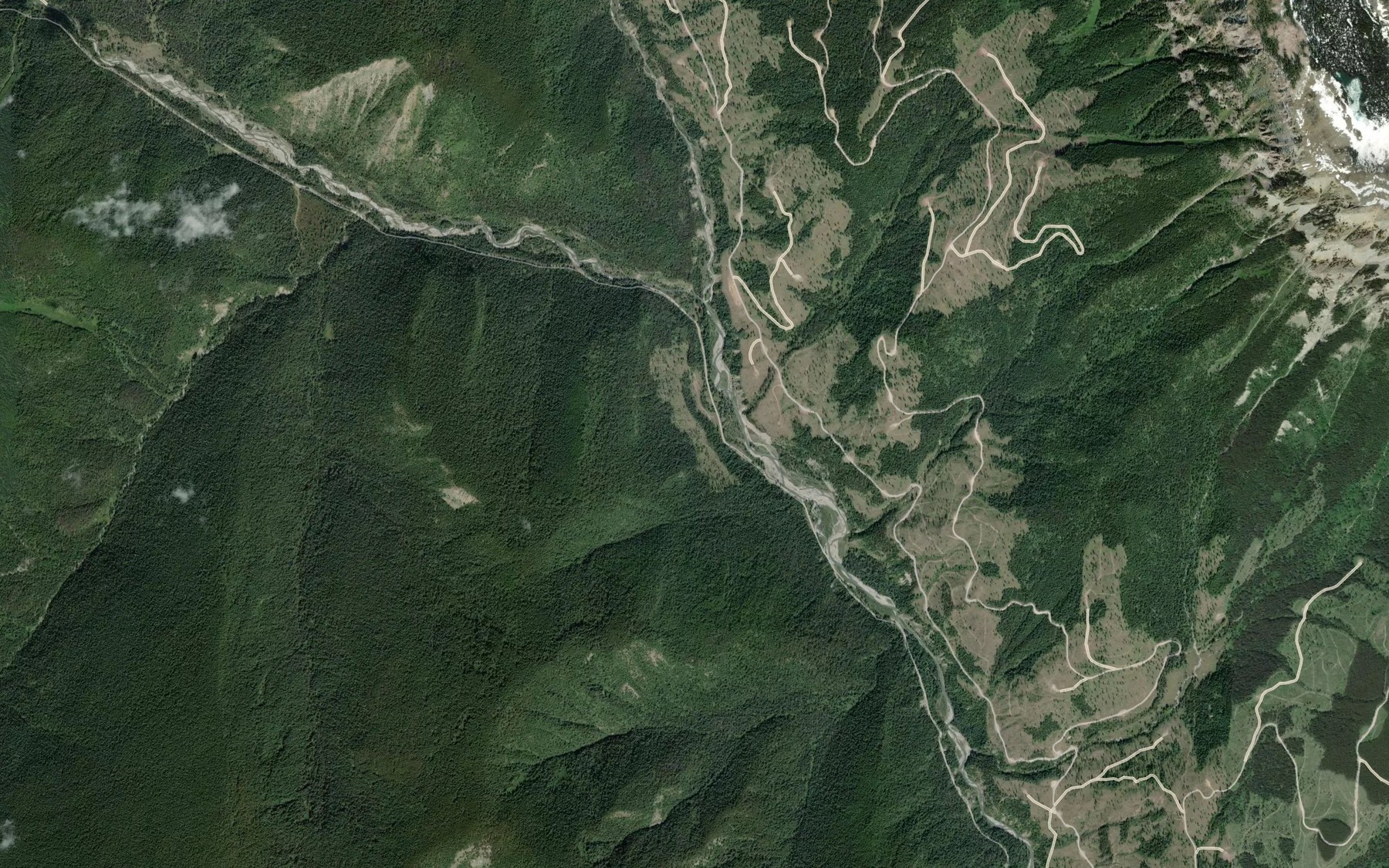 Satellite map of the North Galbraith Creek