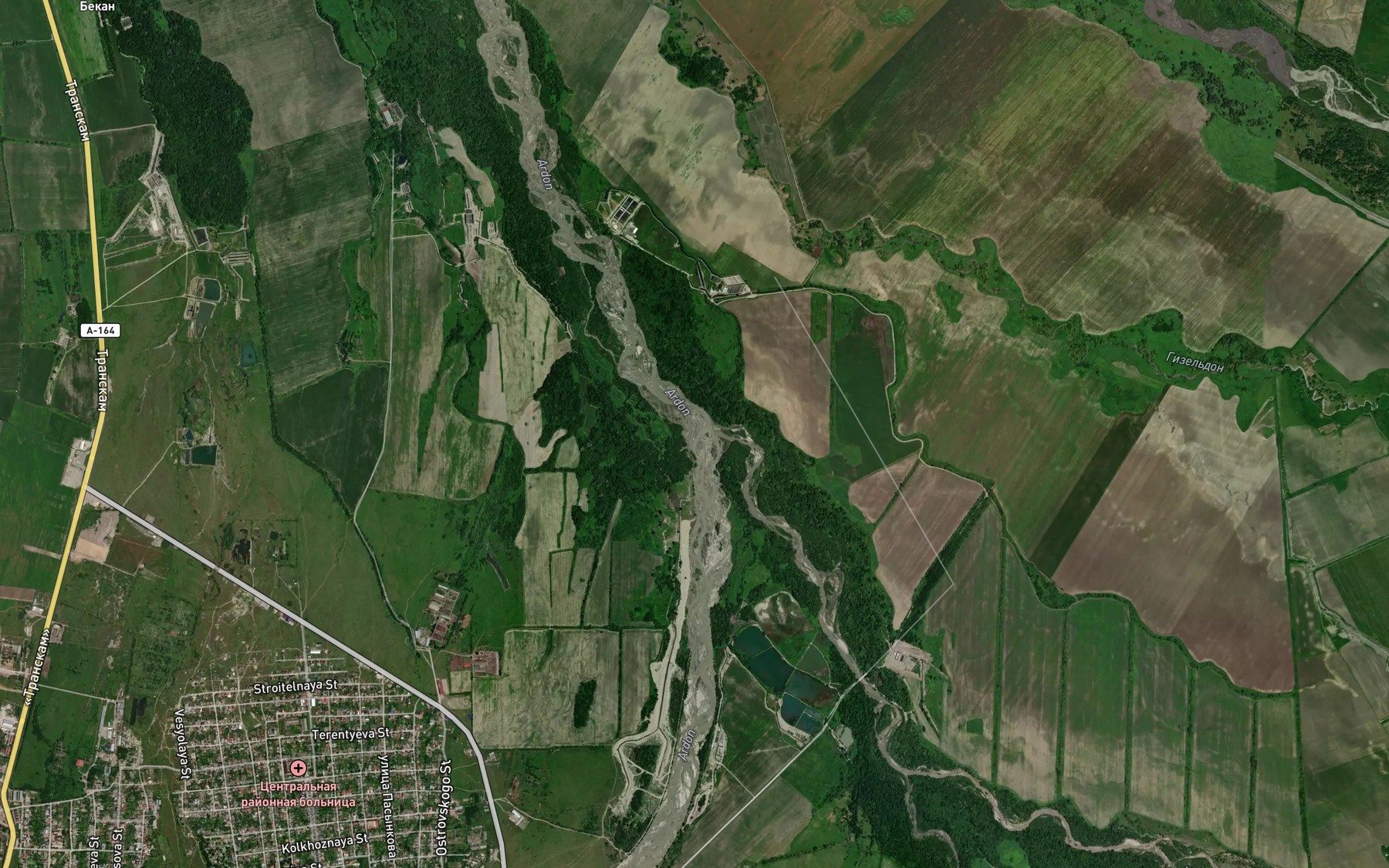 Satellite map of the Fiagdon