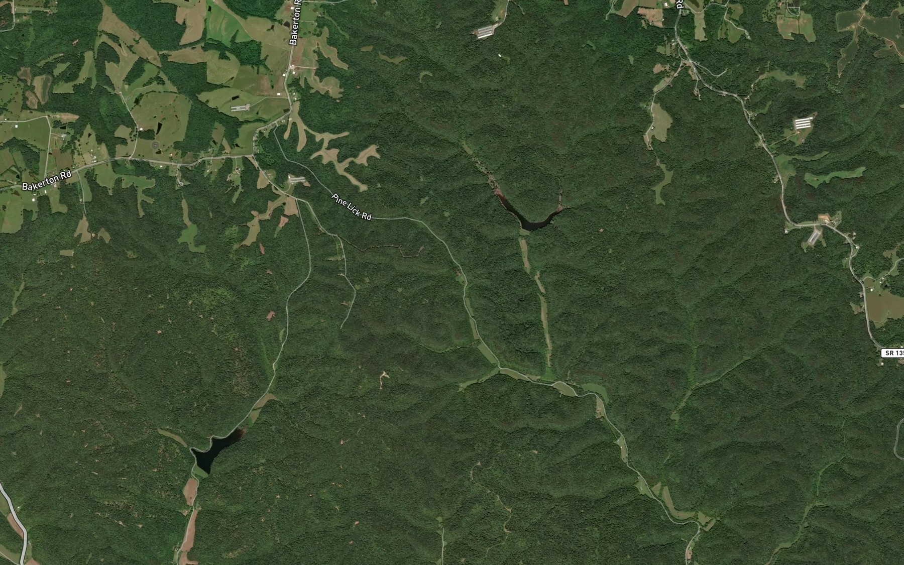 Satellite map of the Lake Number Six