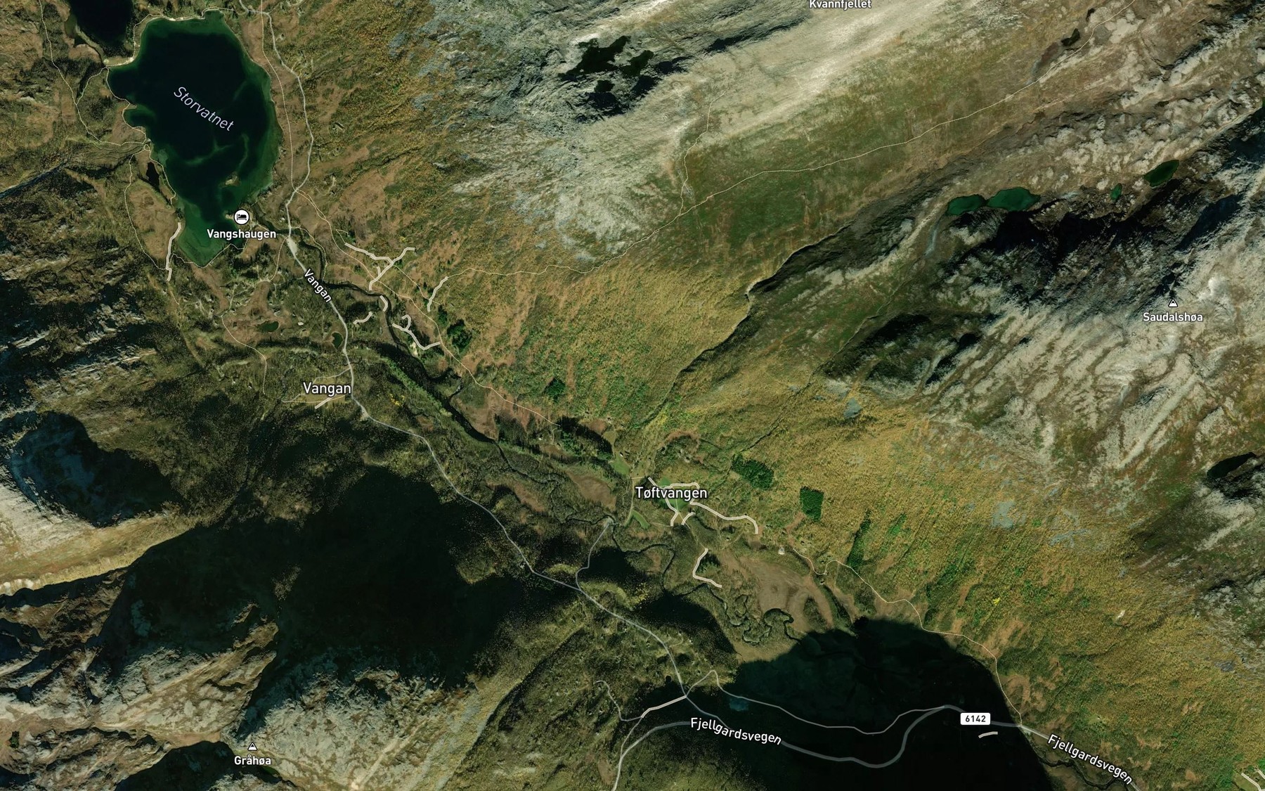 Satellite map of the Skarbekken