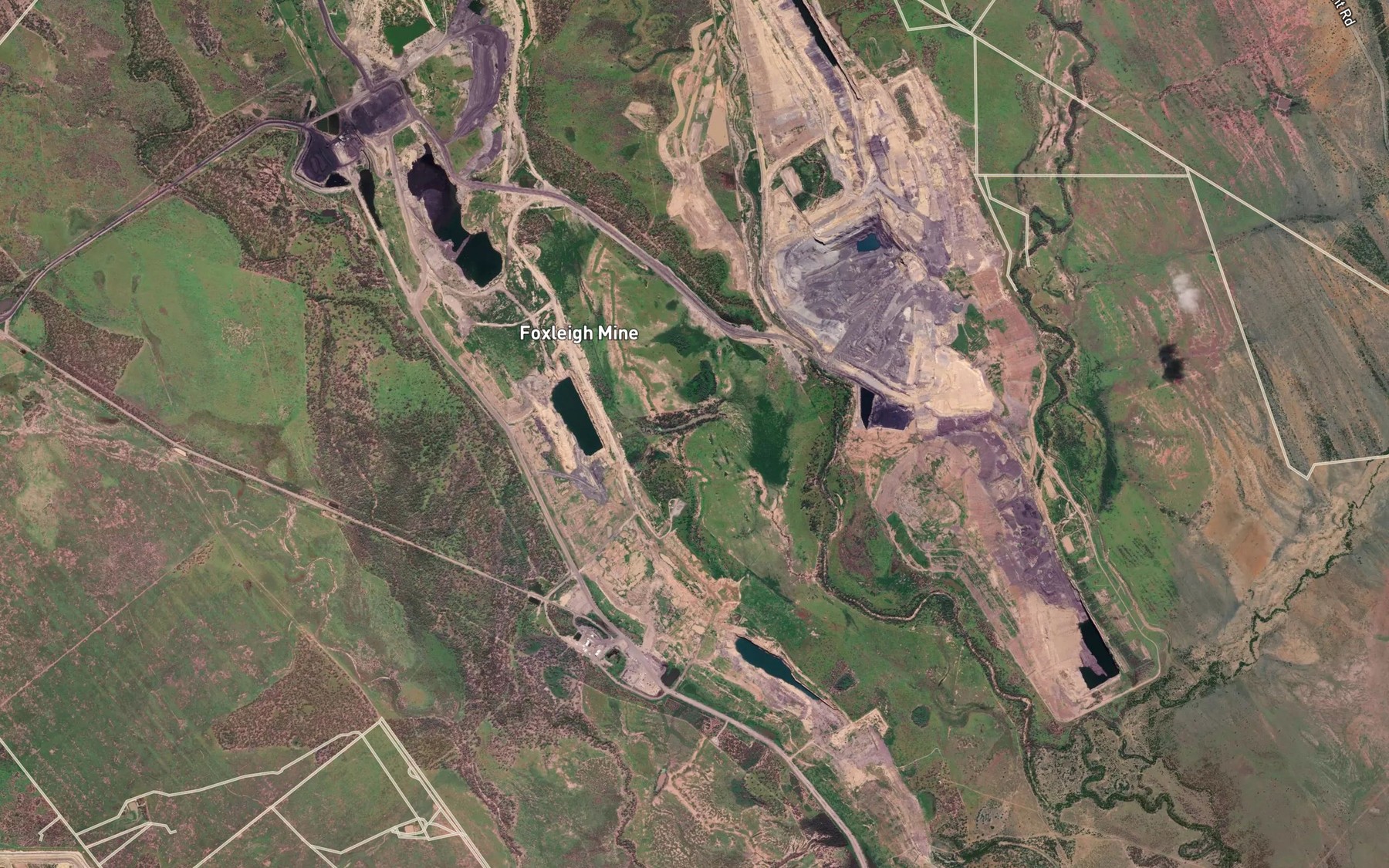 Satellite map of the Bluchers Lagoon