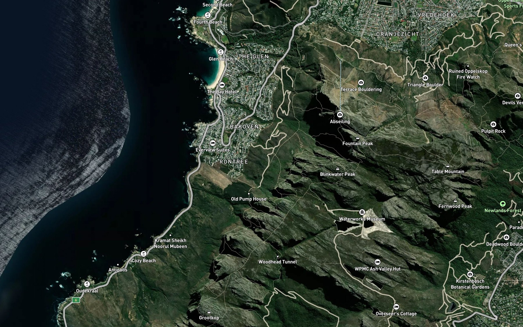 Satellite map of the Valkenkloof
