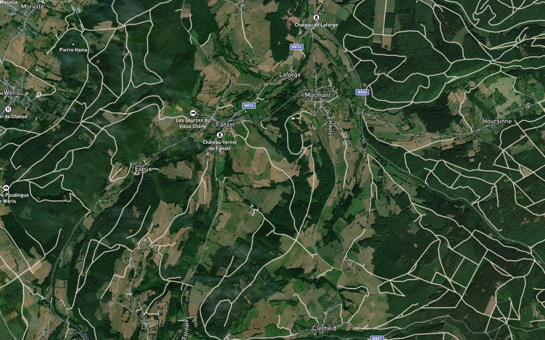 Satellite map of the Estinalle
