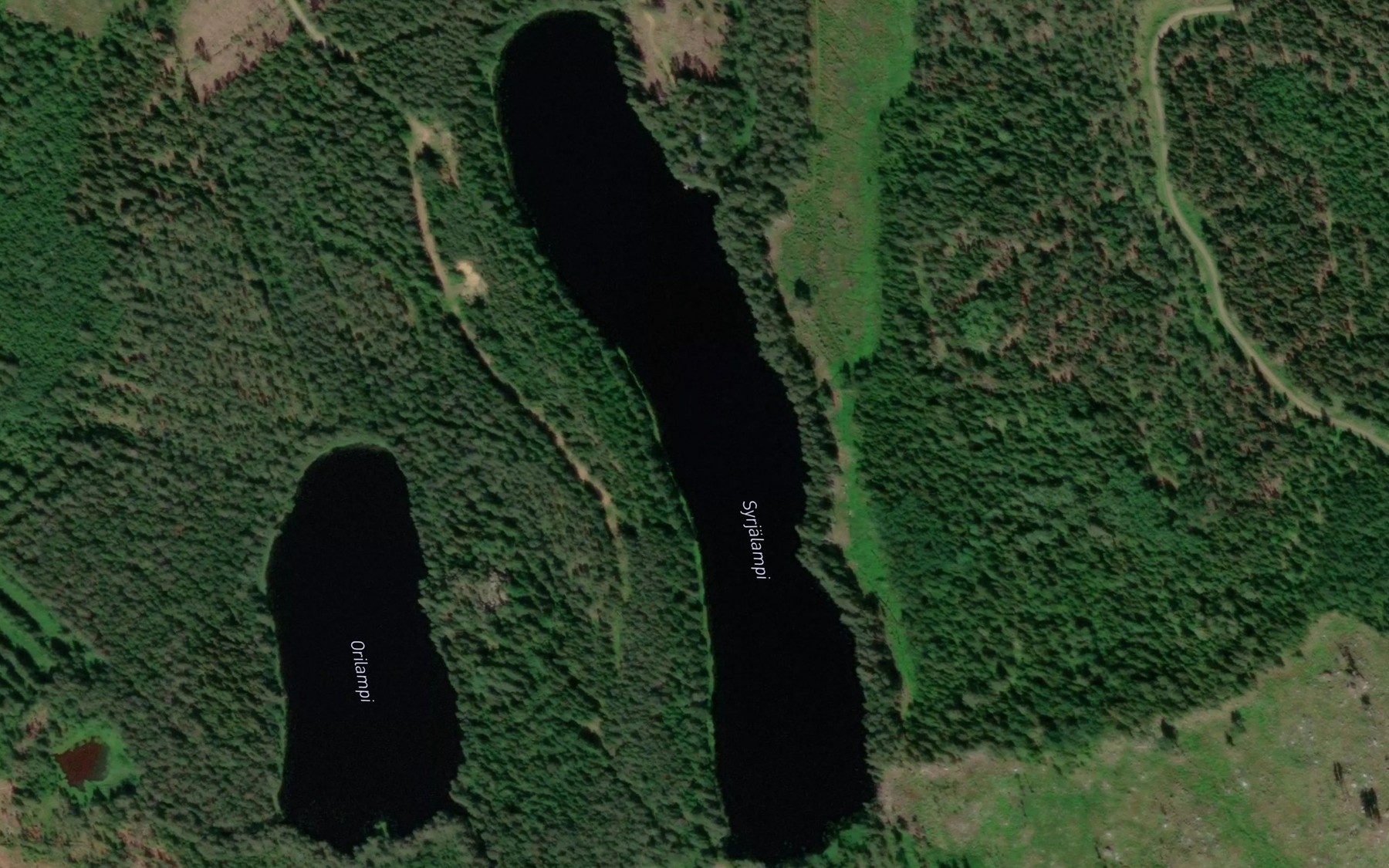 Satellite map of the Syrjalampi