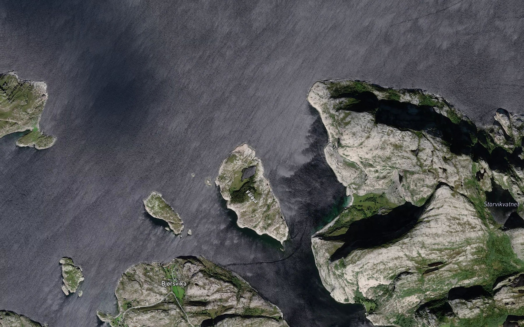 Satellite map of the Vinganfjorden
