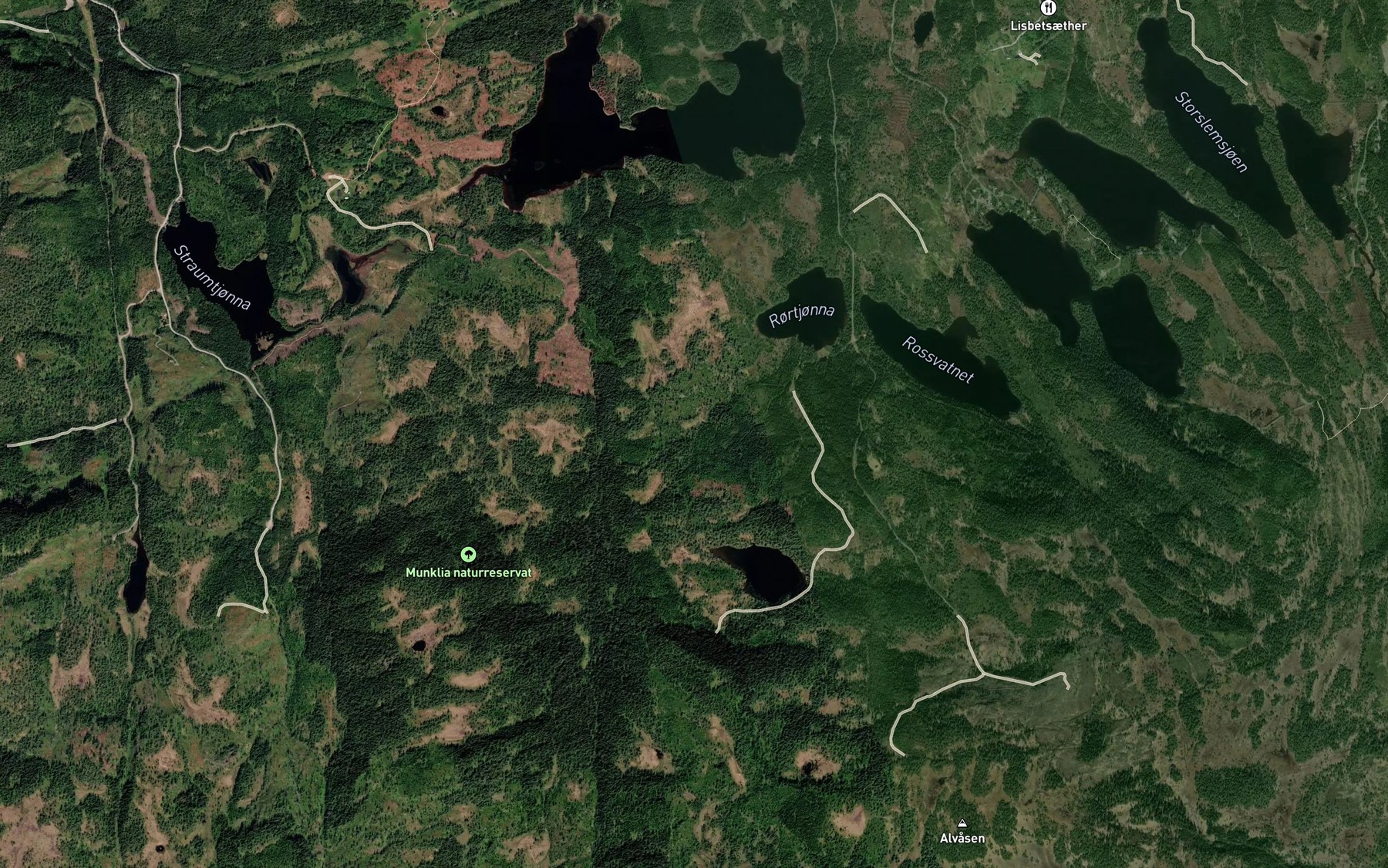 Satellite map of the Svartjornbekken