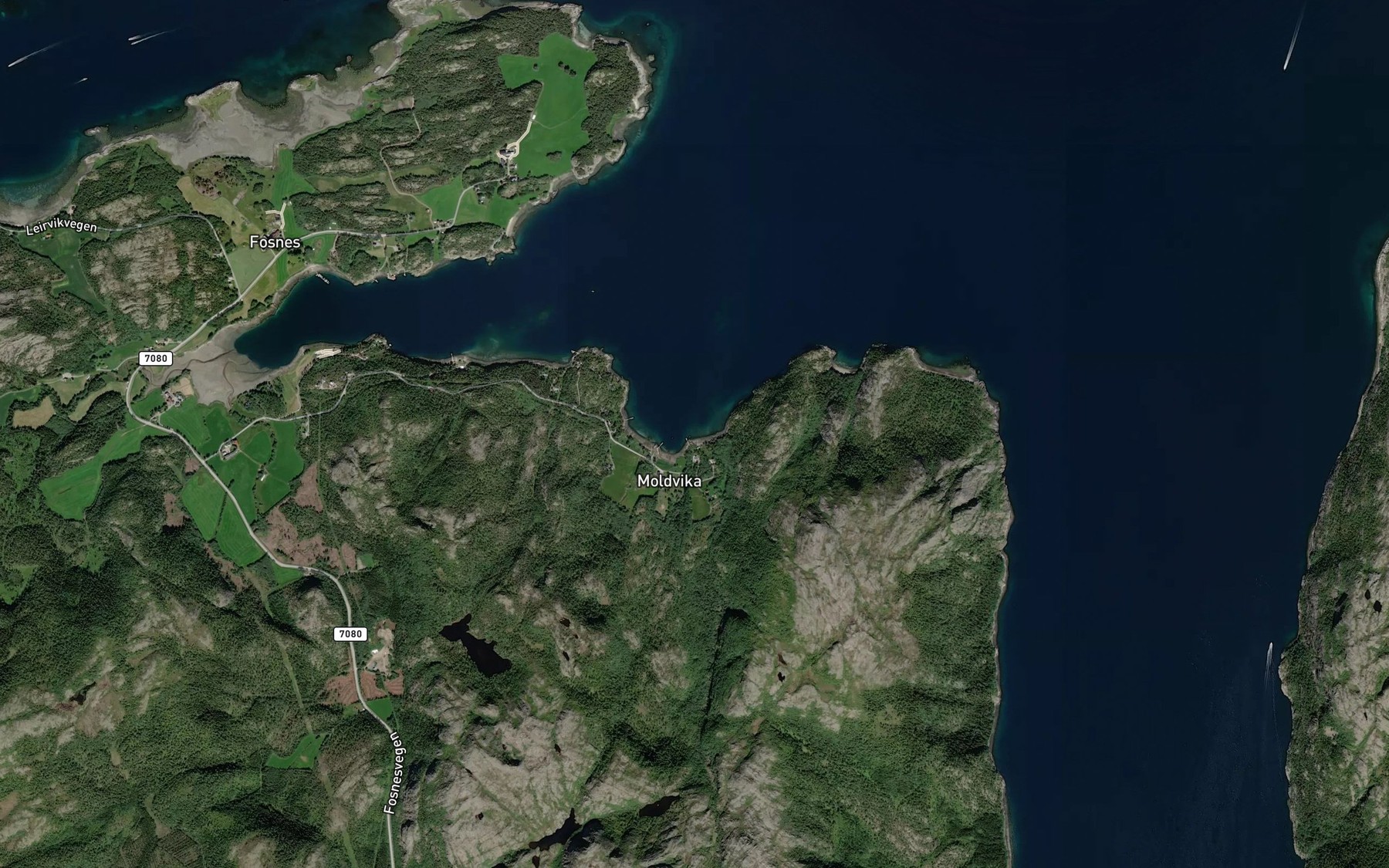 Satellite map of the Moldvika