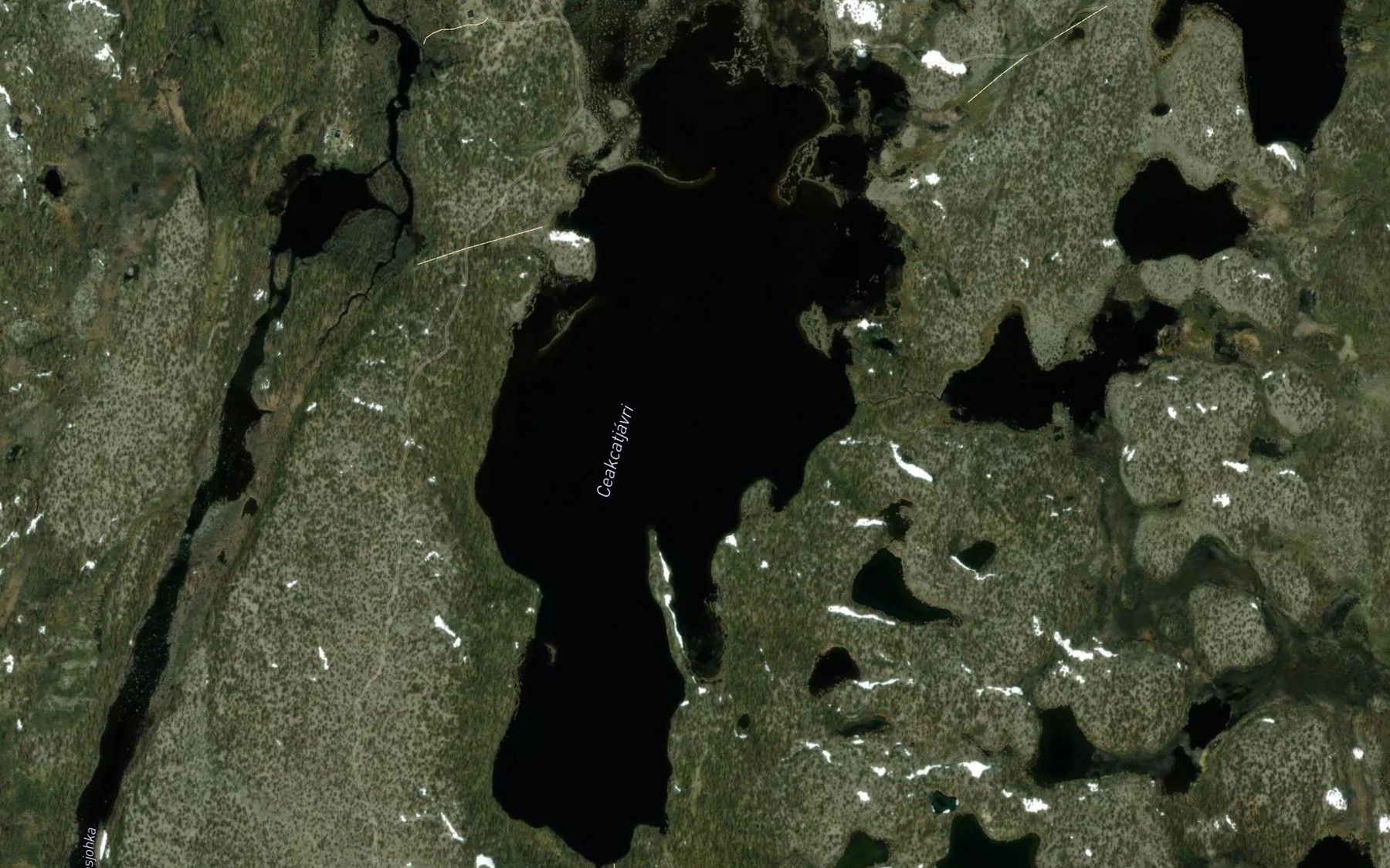 Satellite map of the Caekcatjavri