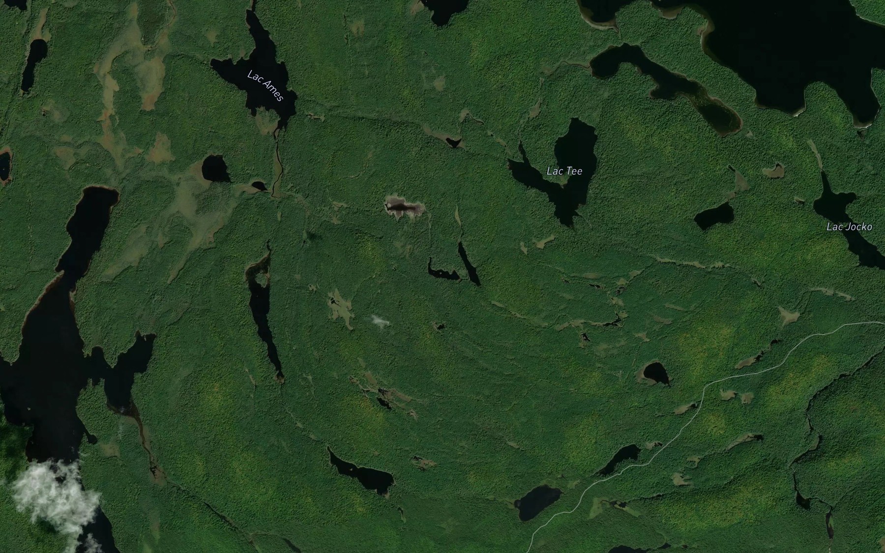 Satellite map of the Lac Odenas