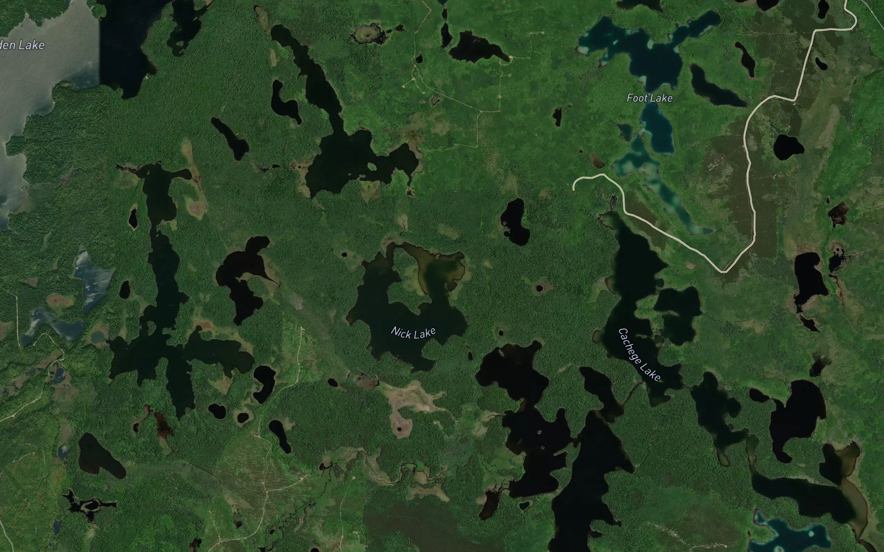 Satellite map of the Slipper Creek