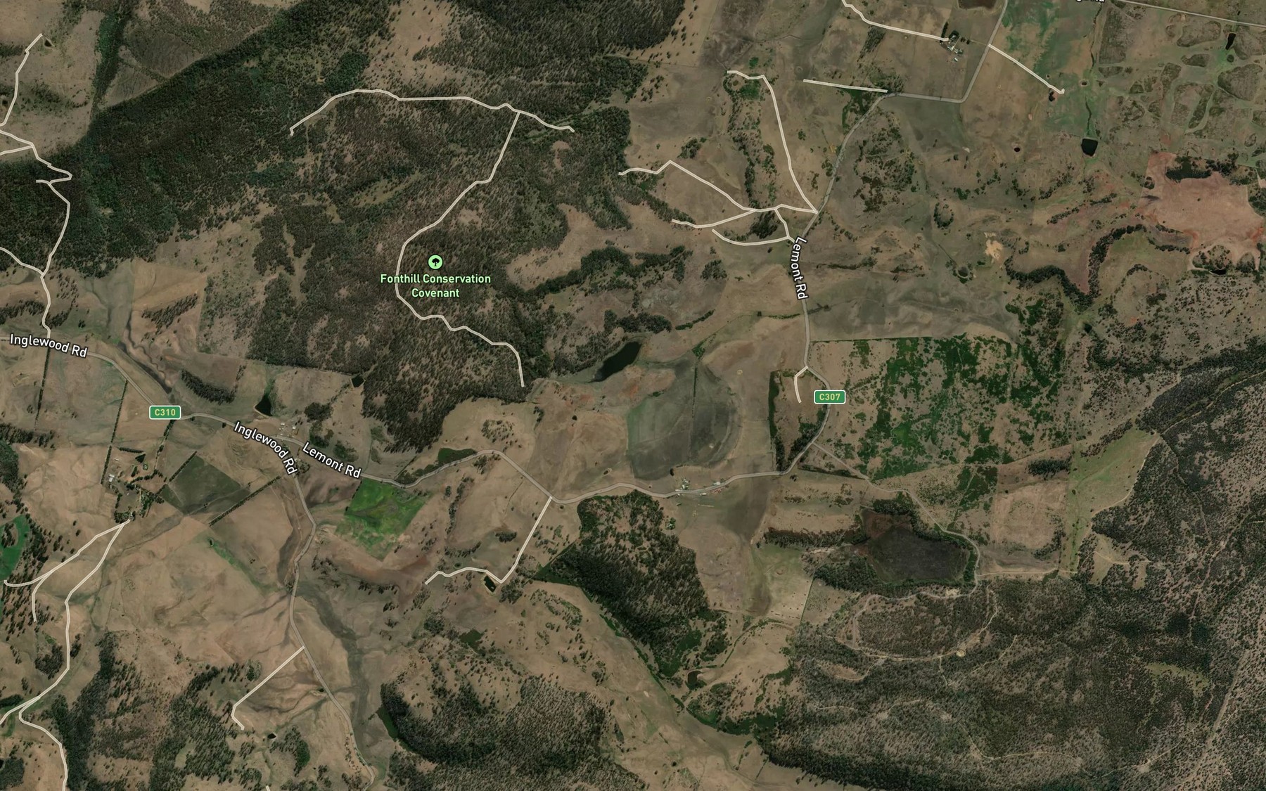 Satellite map of the Rushy Lagoon