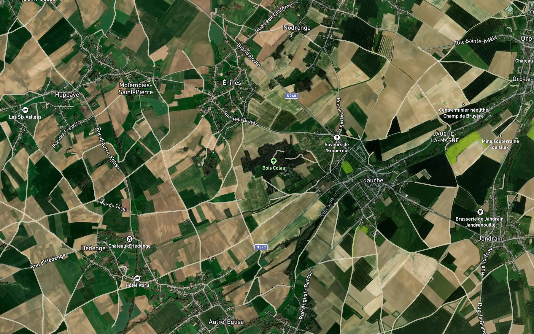 Satellite map of the Jauche