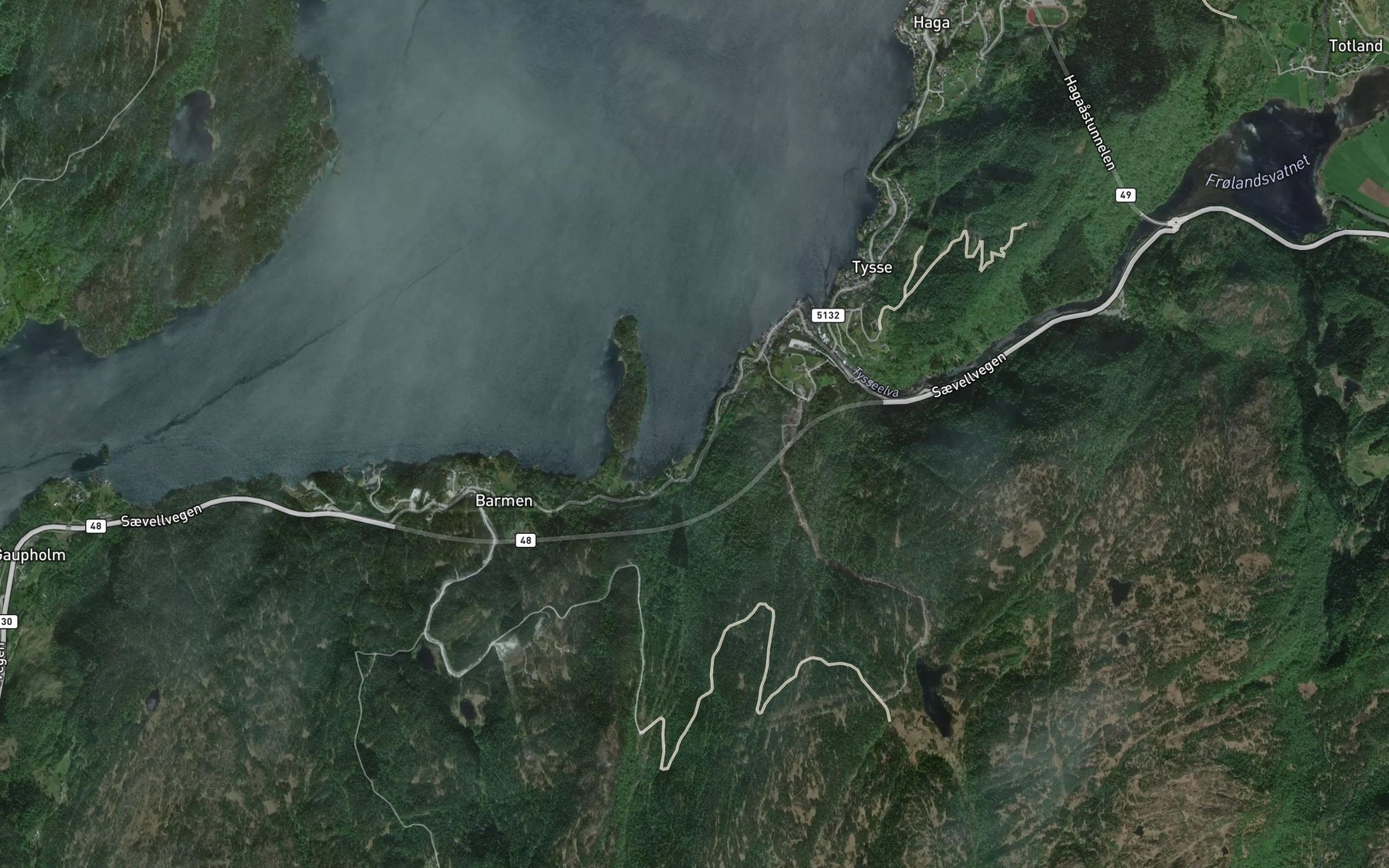 Satellite map of the Gronevika
