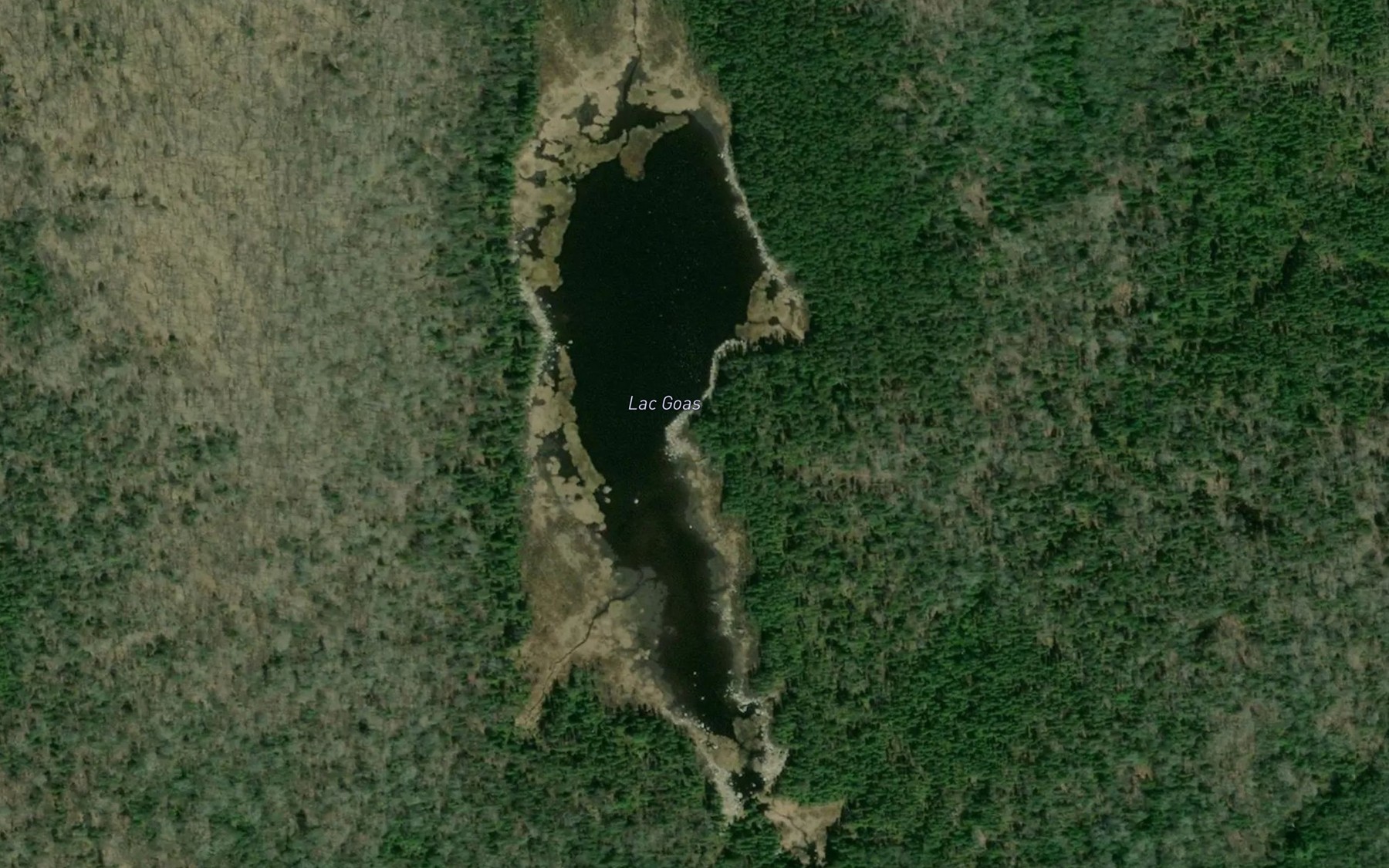 Satellite map of the Lac Goas