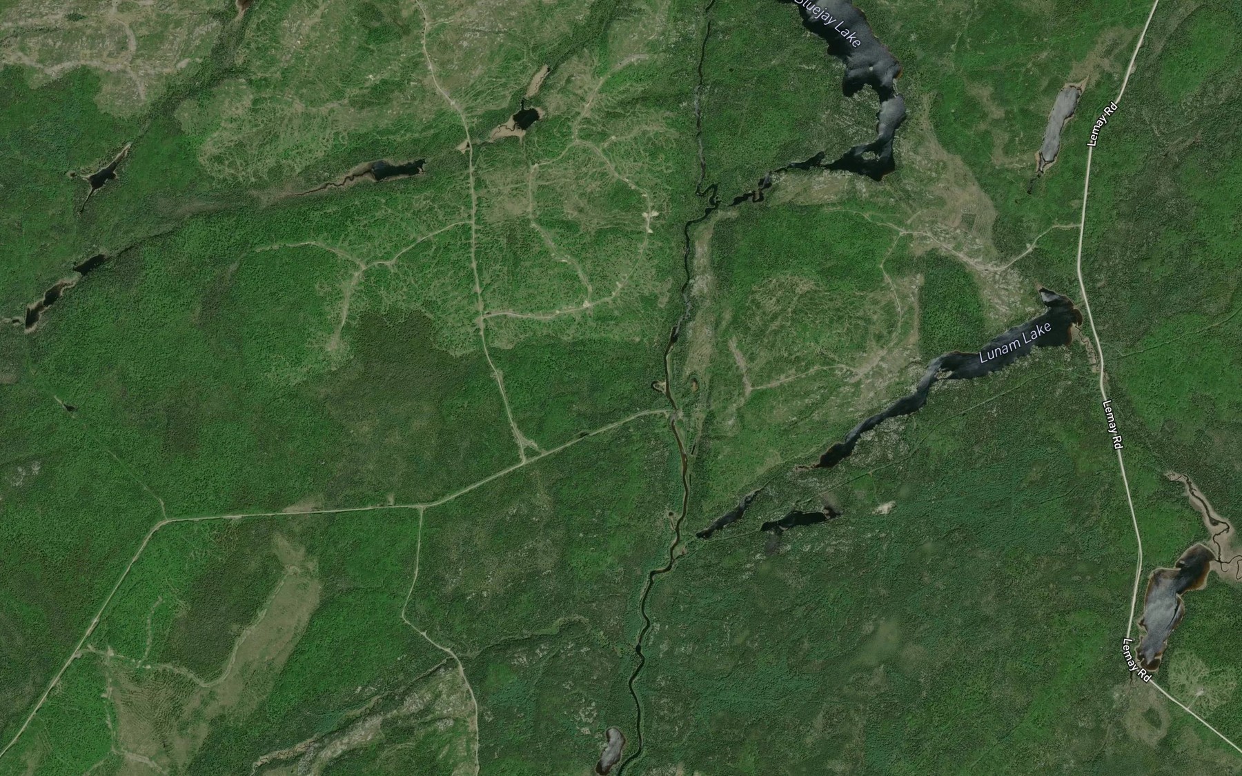 Satellite map of the Kaboosa Creek