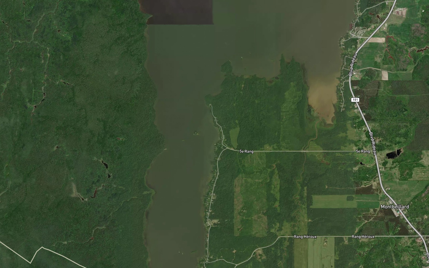 Satellite map of the Baie de l'Ile