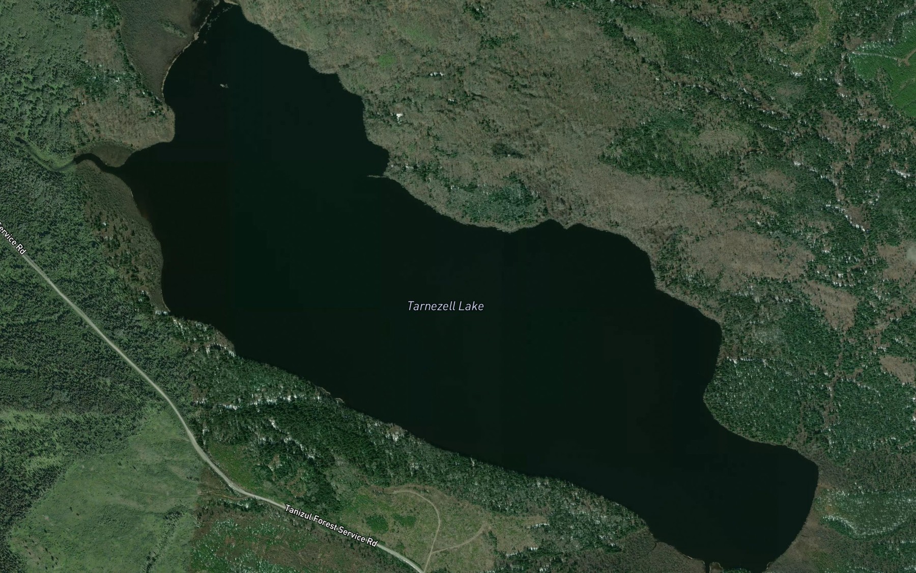 Satellite map of the Tarnezell Lake