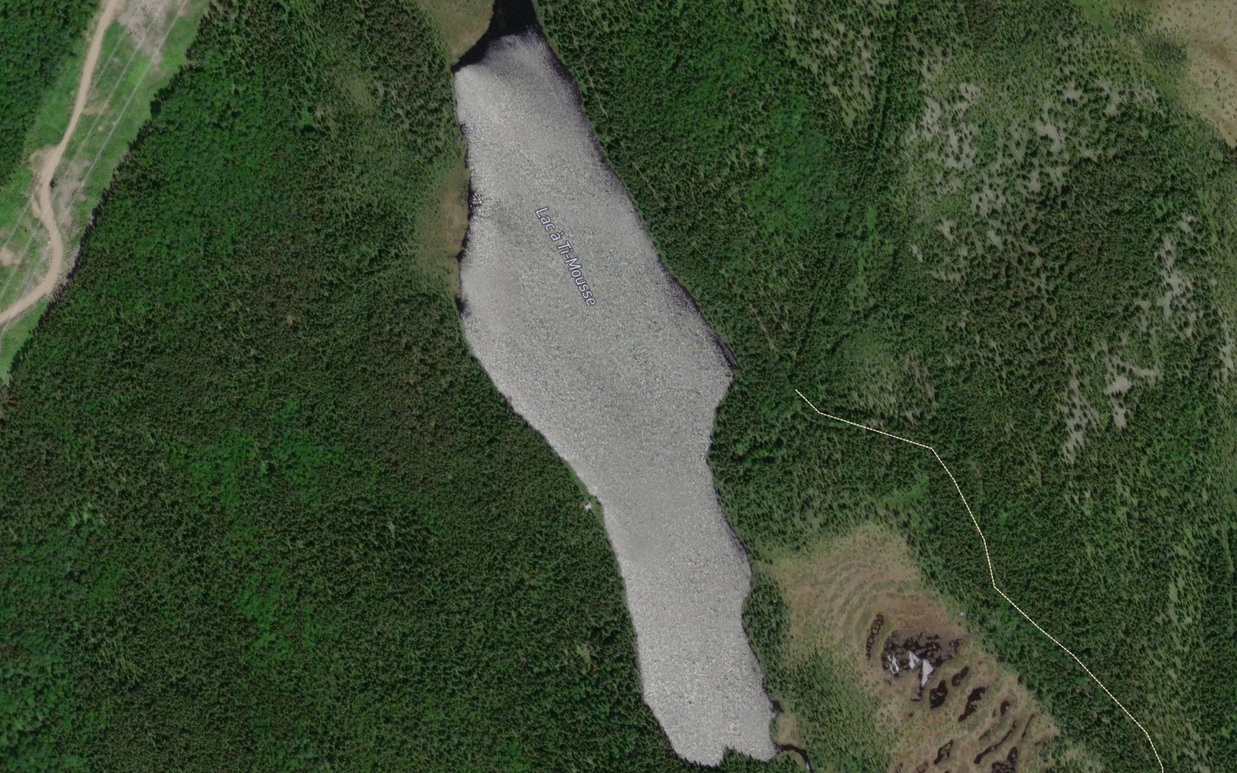 Satellite map of the Lac a Ti-Mousse