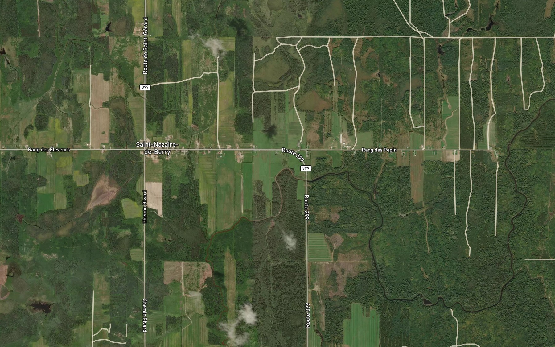 Satellite map of the Ruisseau Tessier