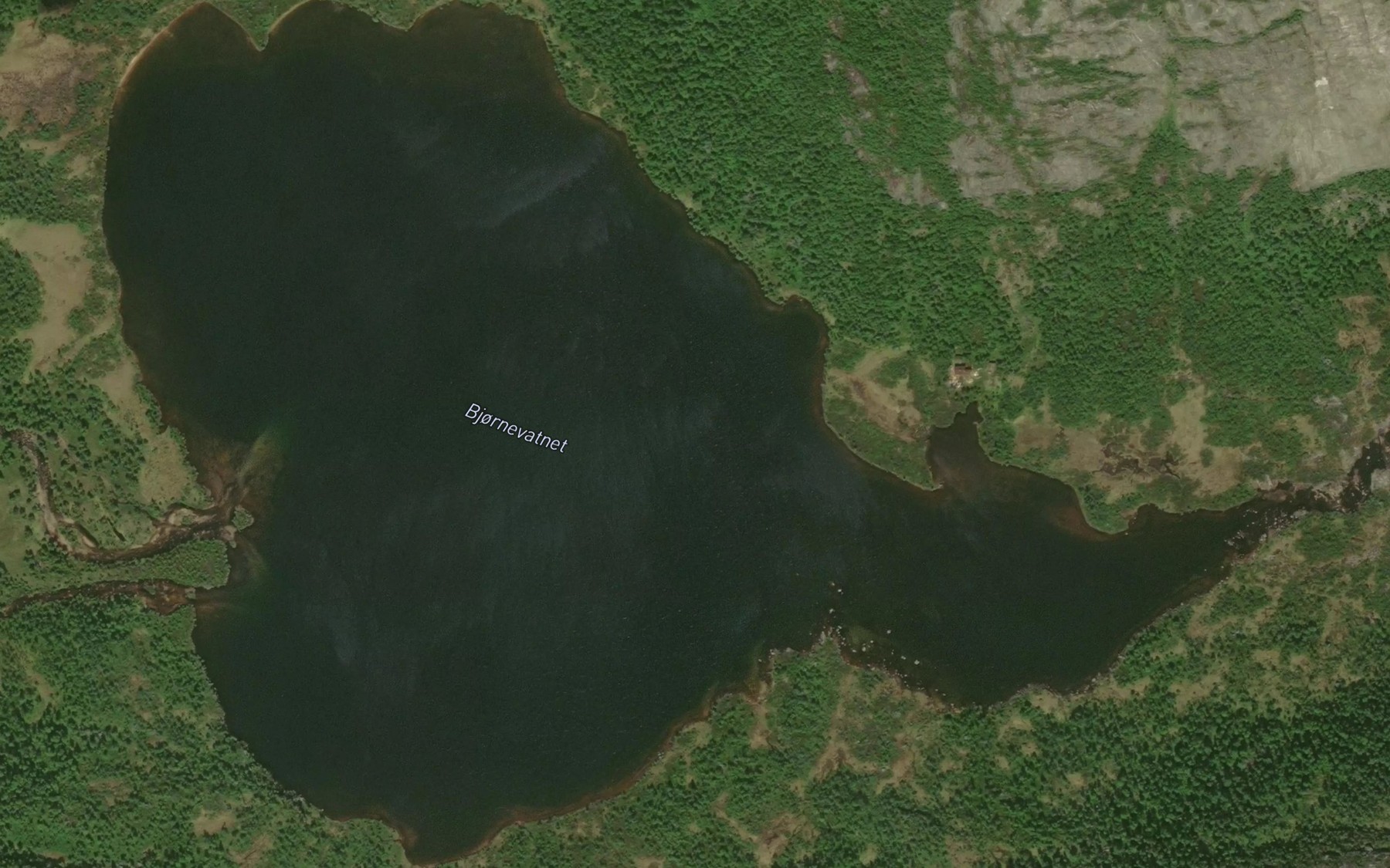 Satellite map of the Bjornevatn