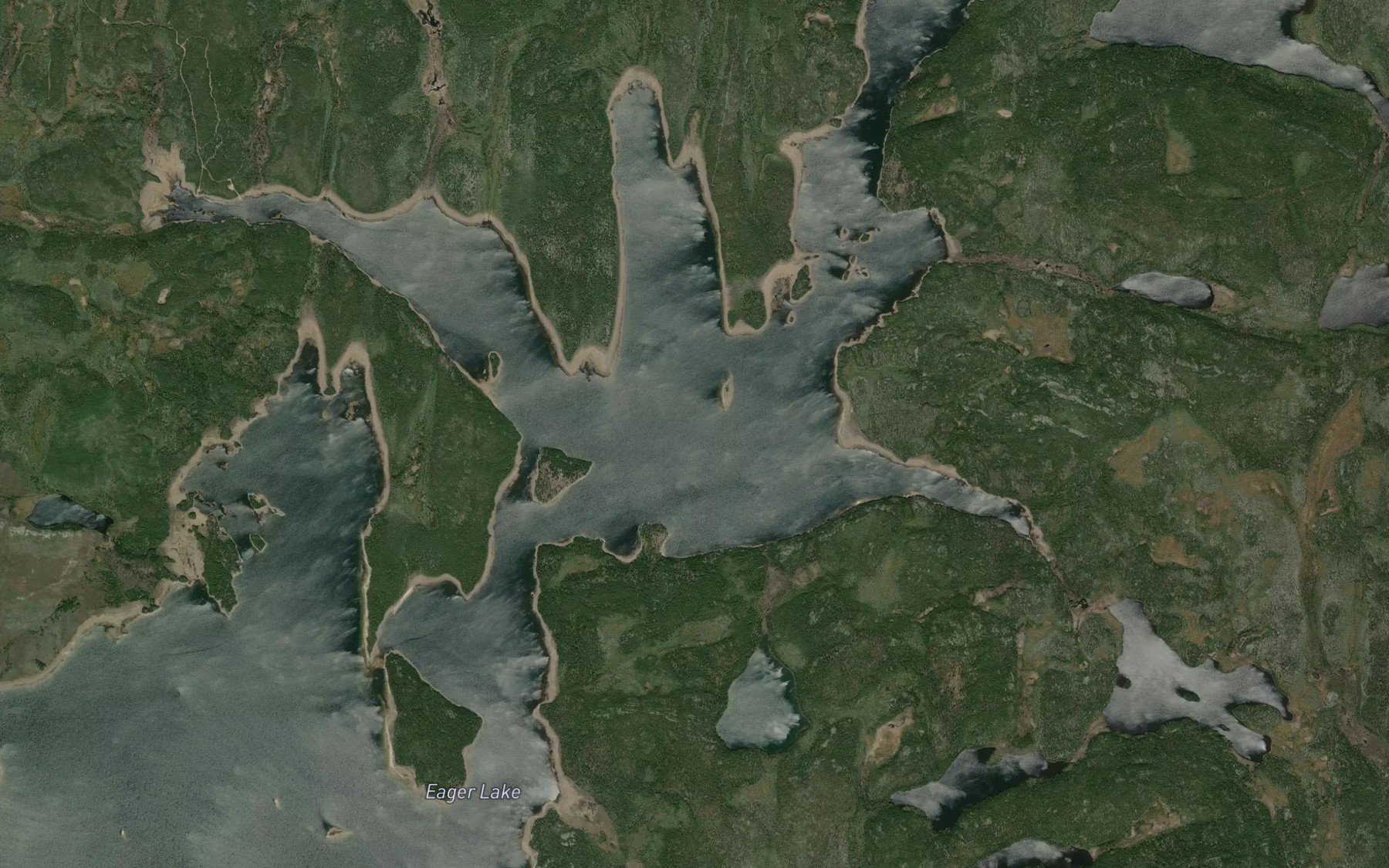 Satellite map of the Pyta Lake