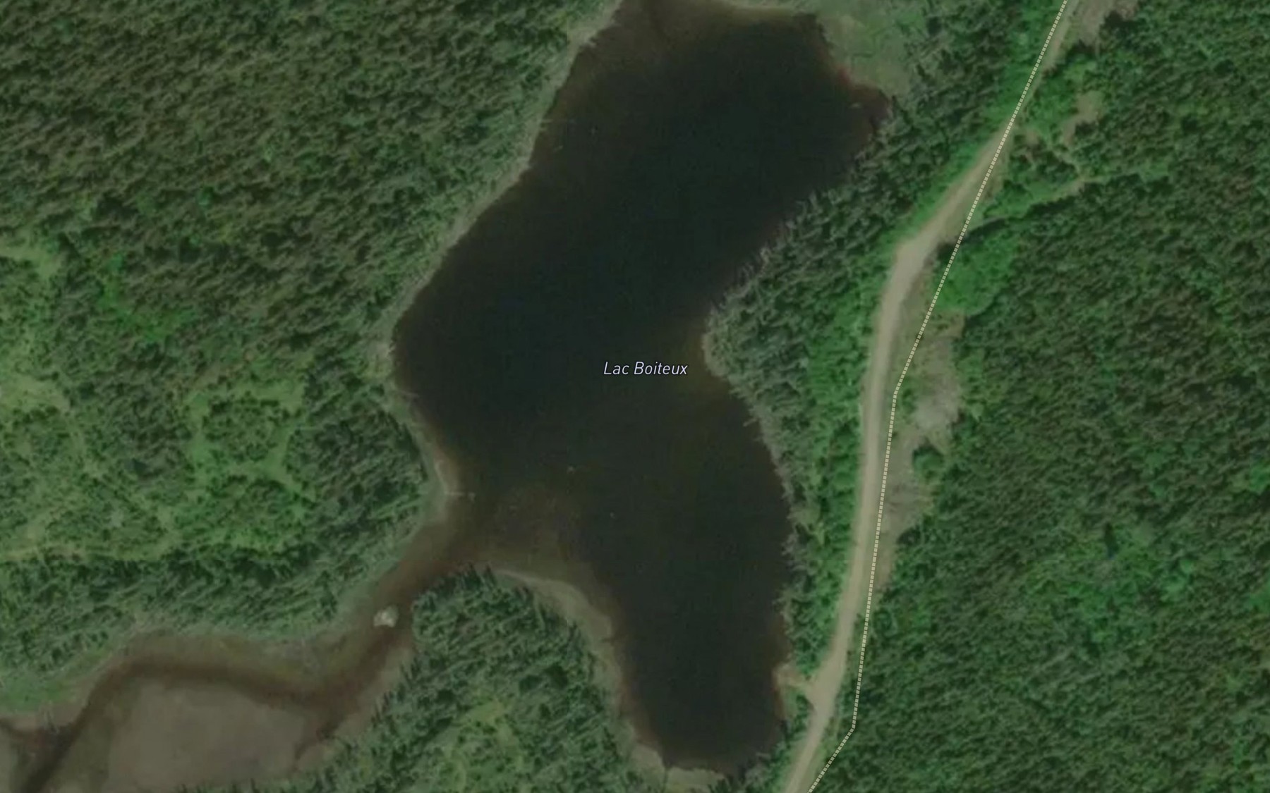 Satellite map of the Lac Boiteux