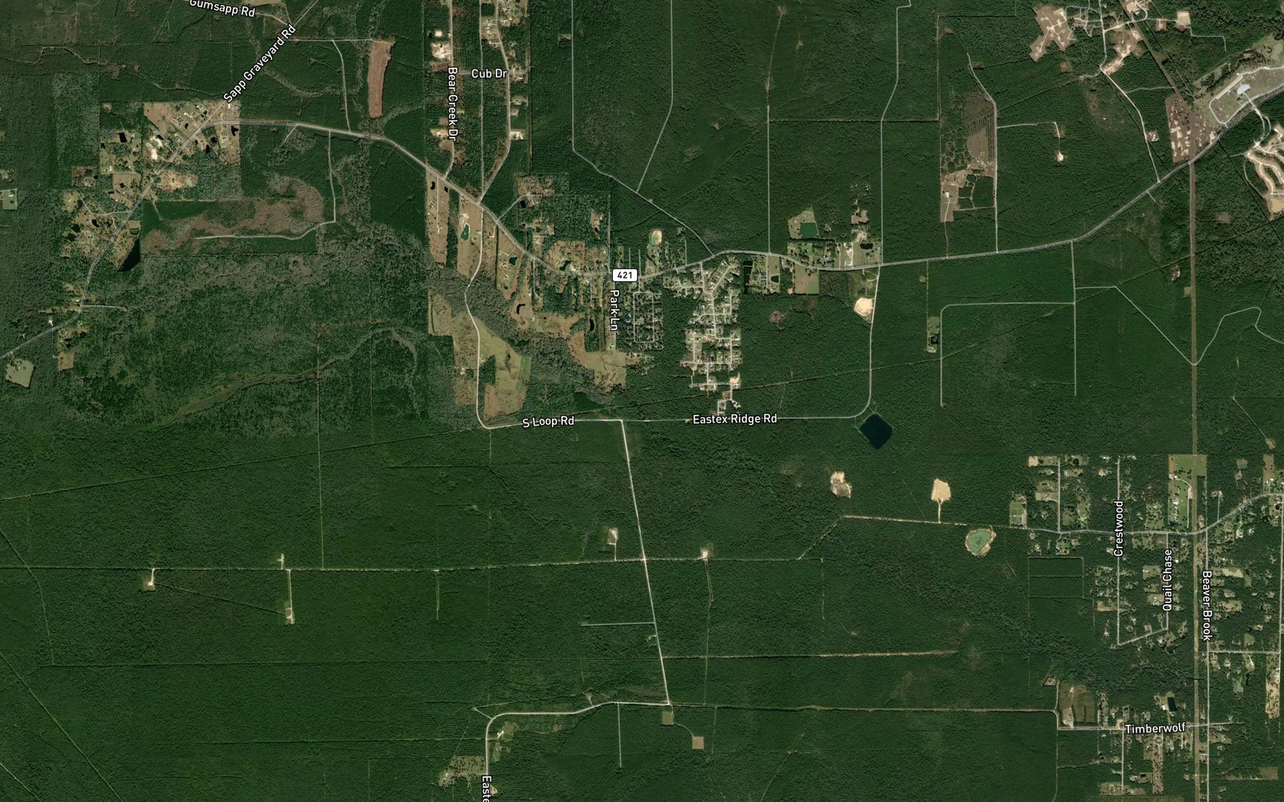 Satellite map of the Rock Creek