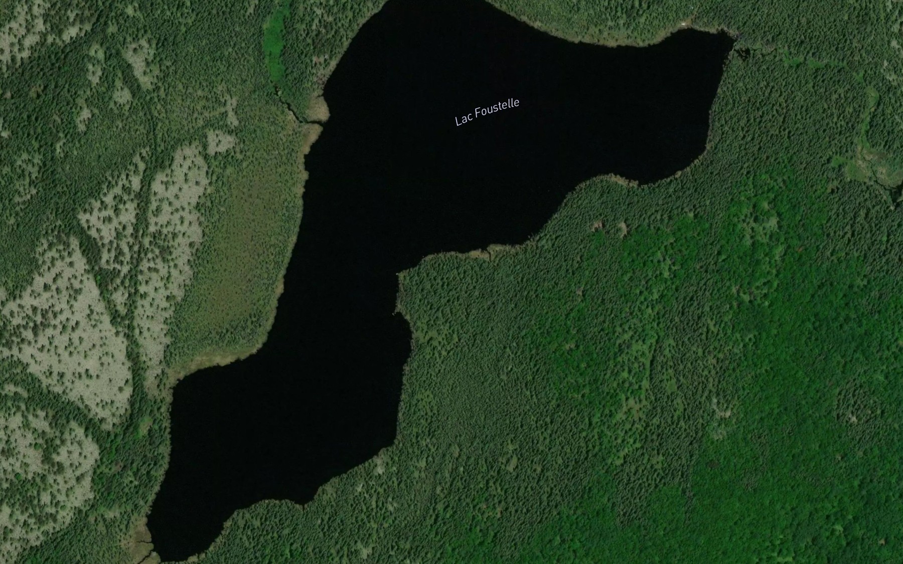 Satellite map of the Lac Foustelle