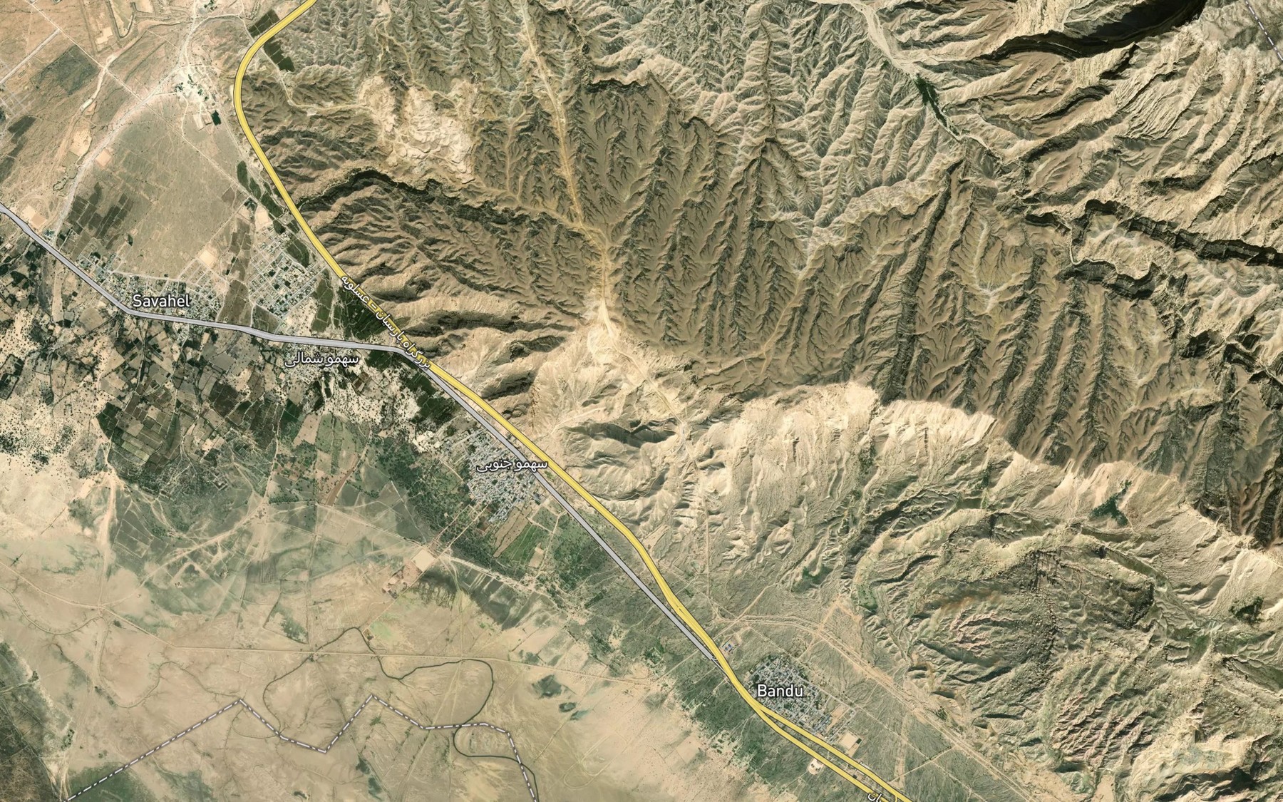 Satellite map of the Cheshmeh-ye Khosrow