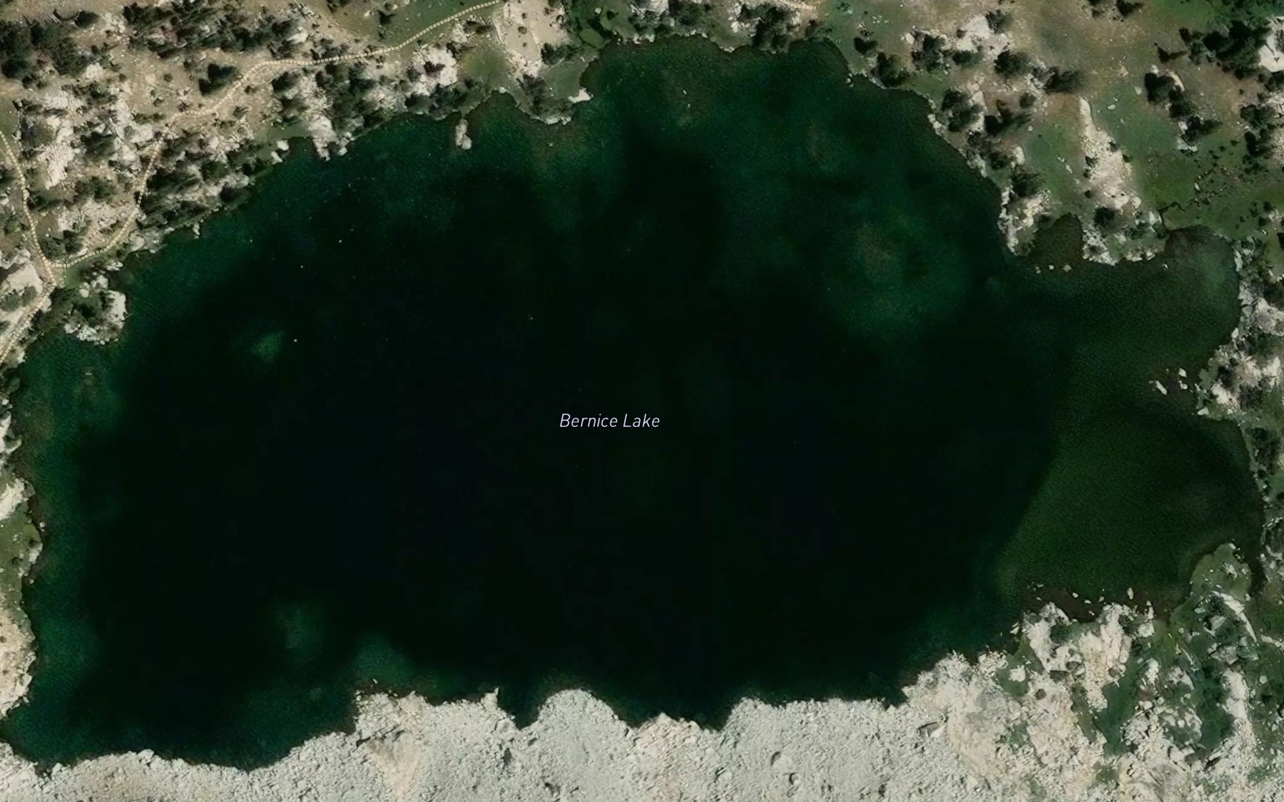 Satellite map of the Bernice Lake