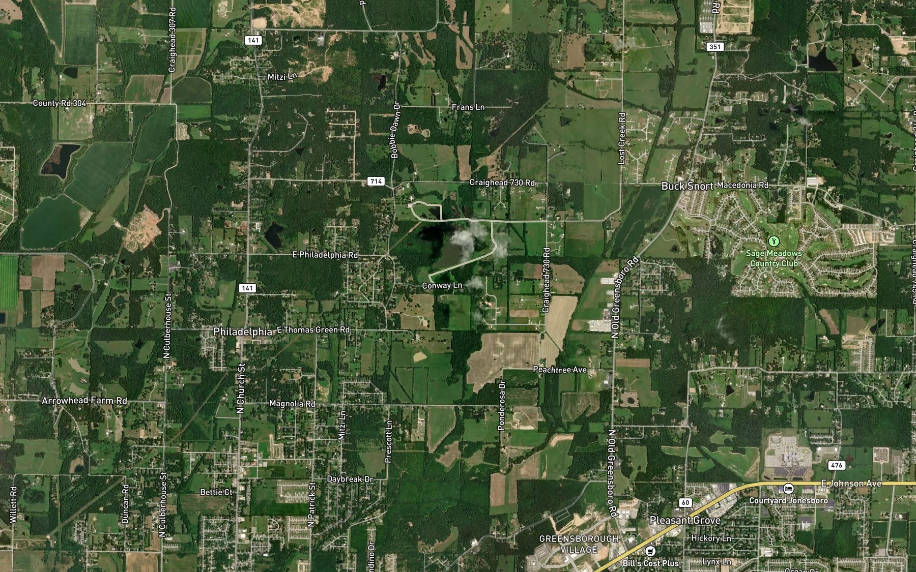 Satellite map of the Big Creek Site 19 Reservoir