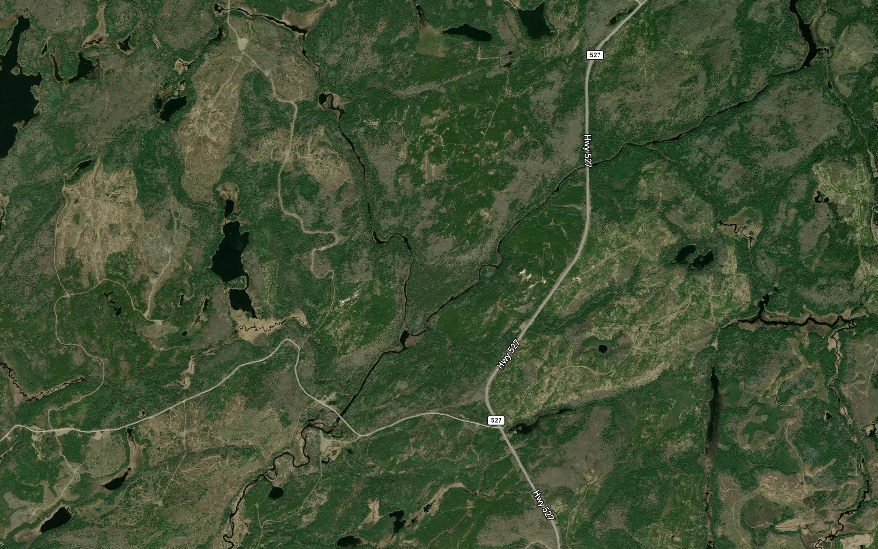 Satellite map of the Aberdeen Creek