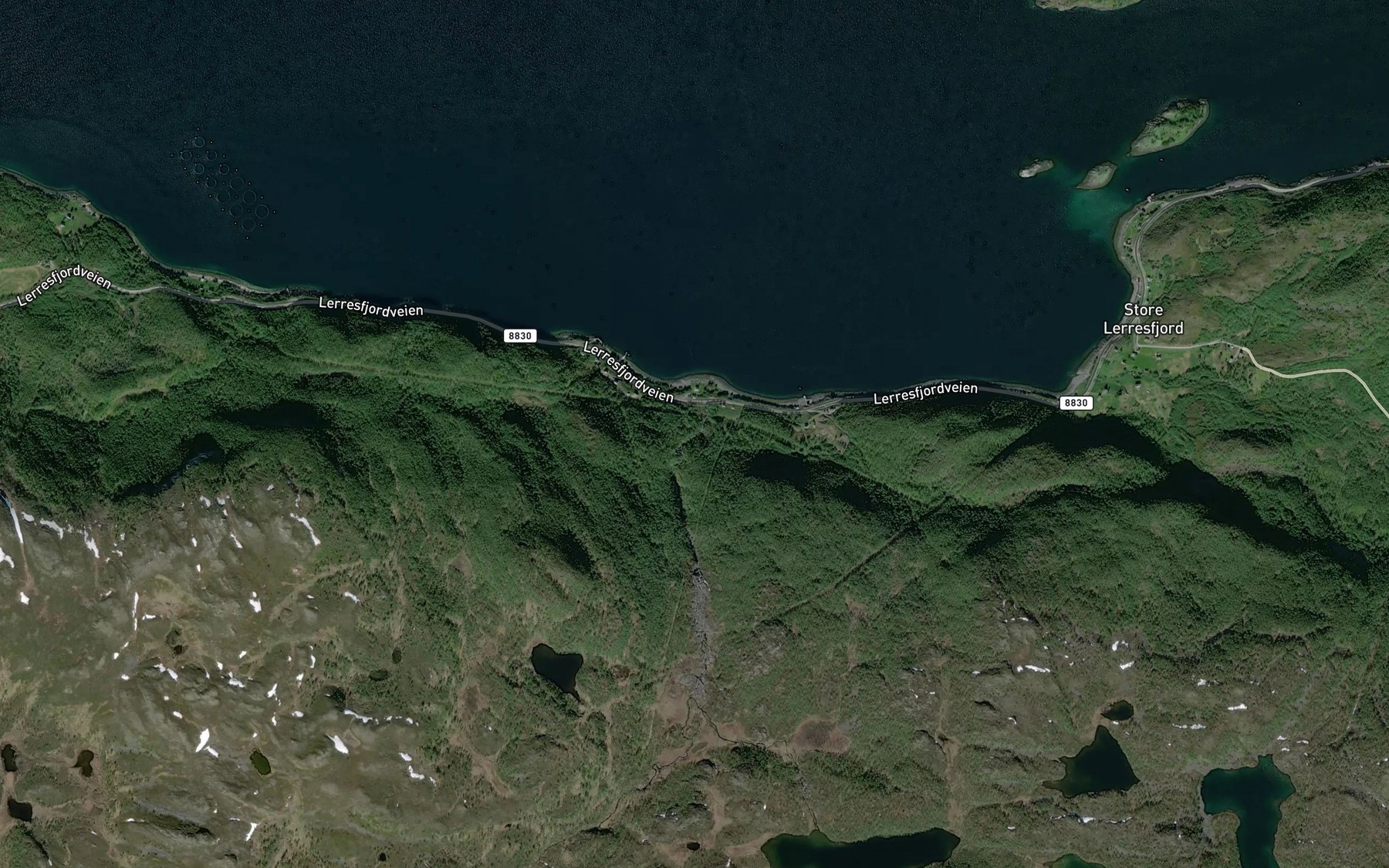 Satellite map of the Virgeluoktjohka