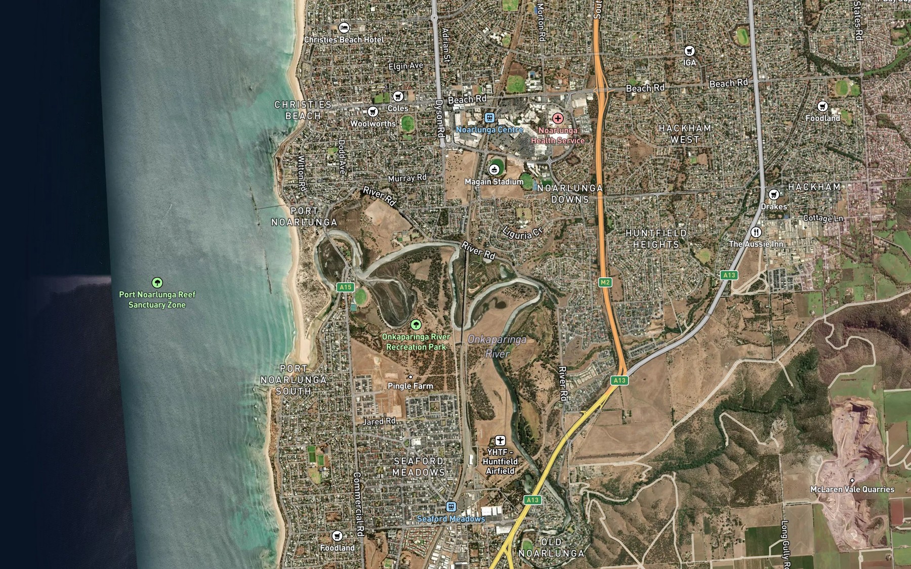 Satellite map of the Spot 4