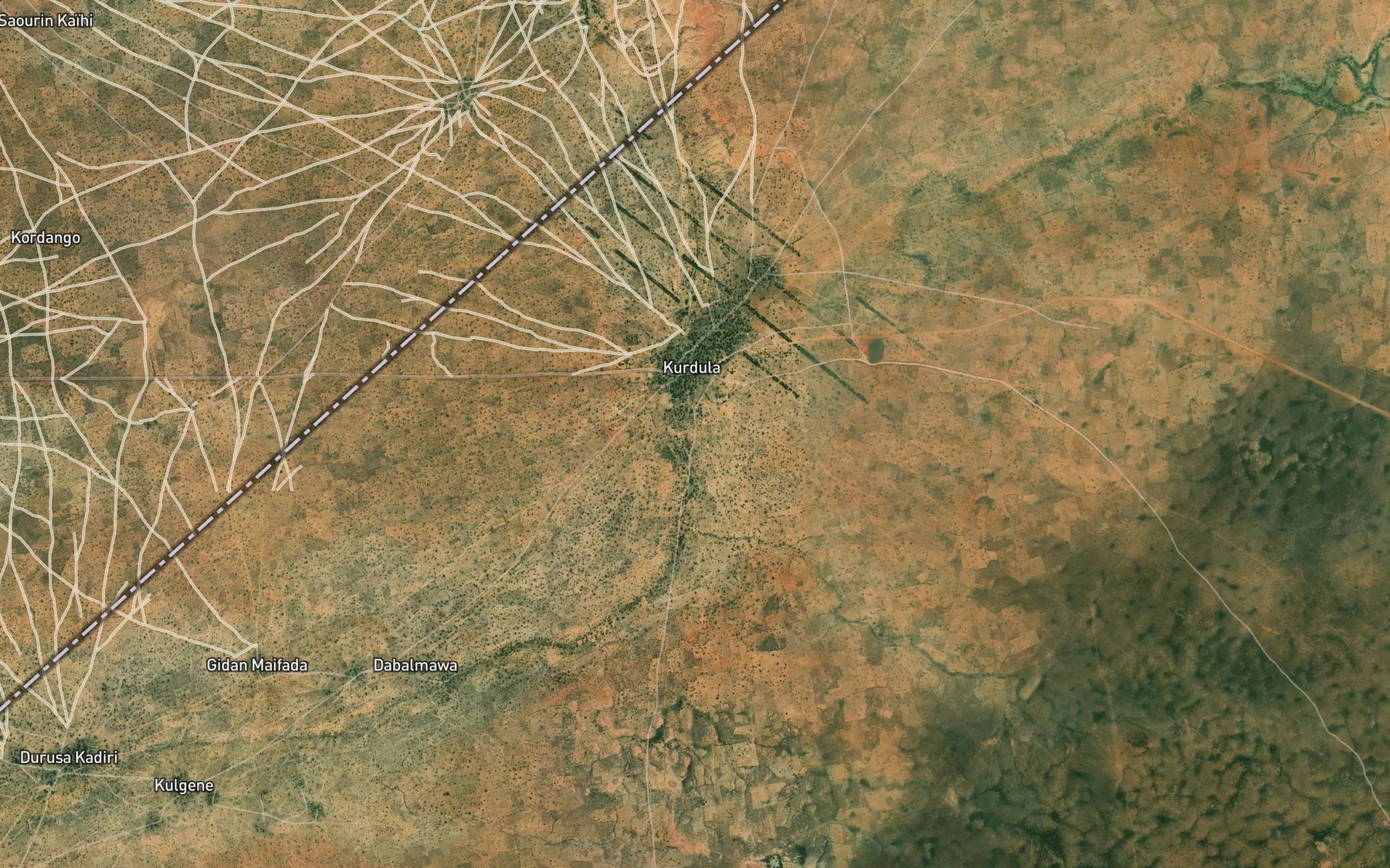 Satellite map of the River Kadeche
