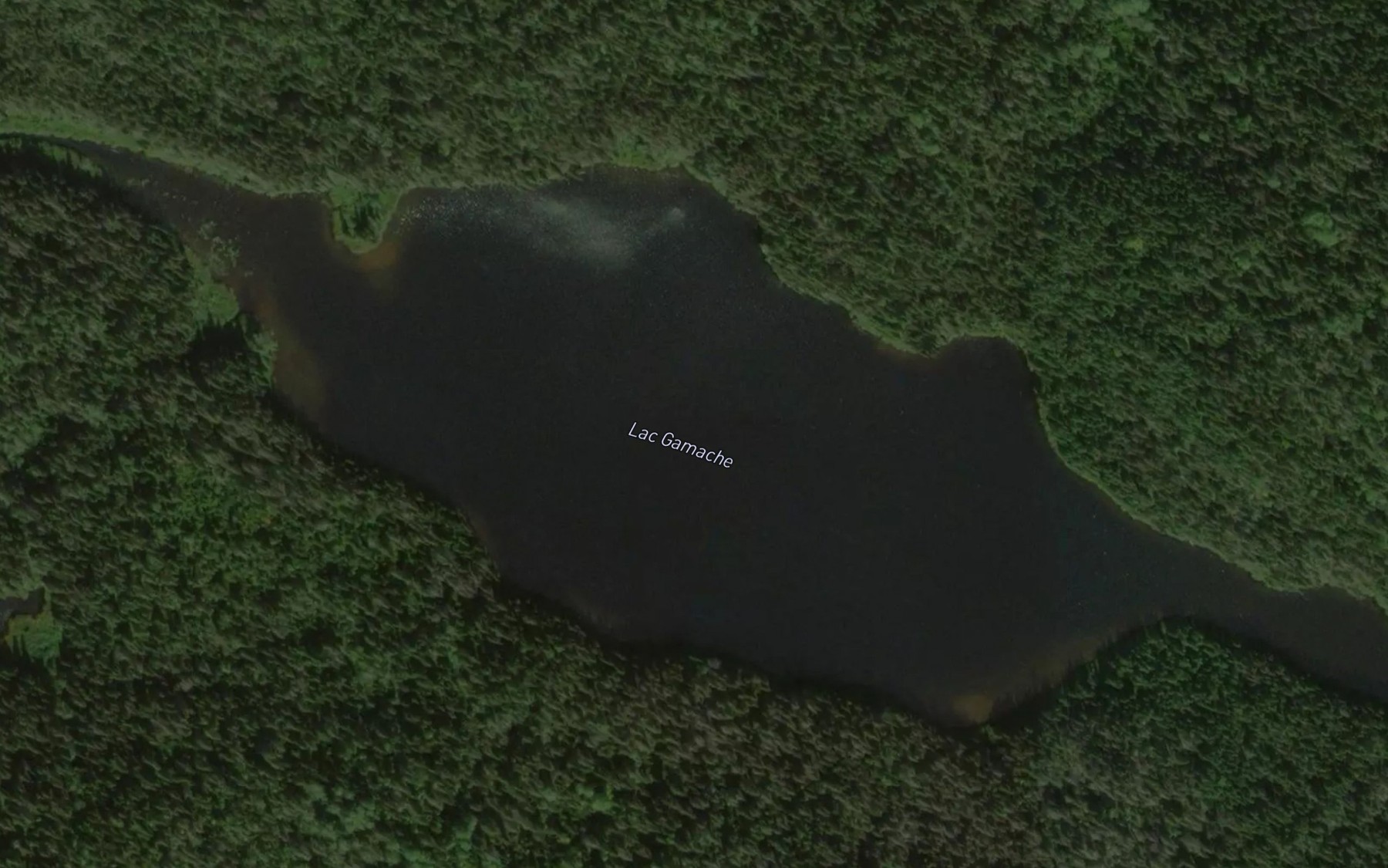 Satellite map of the Lac Gamache