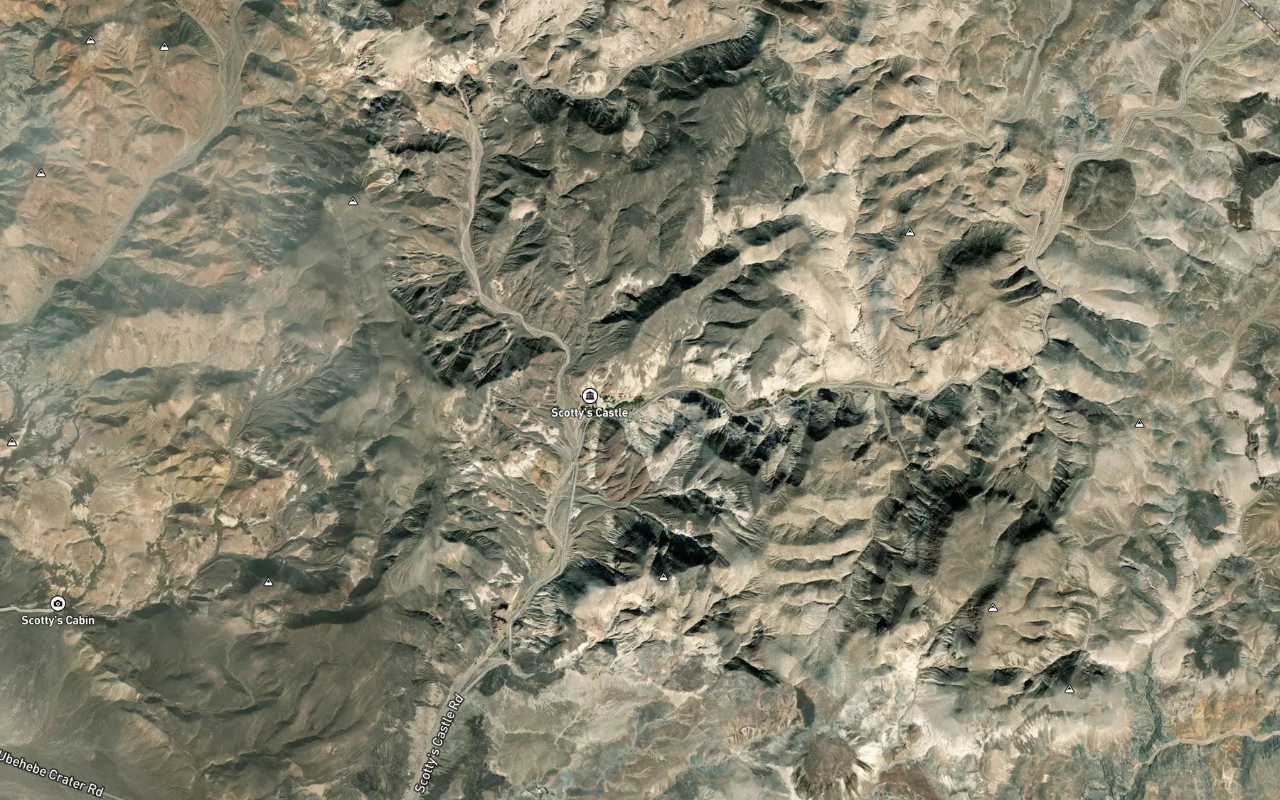 Satellite map of the Scottys Grapevine Spring
